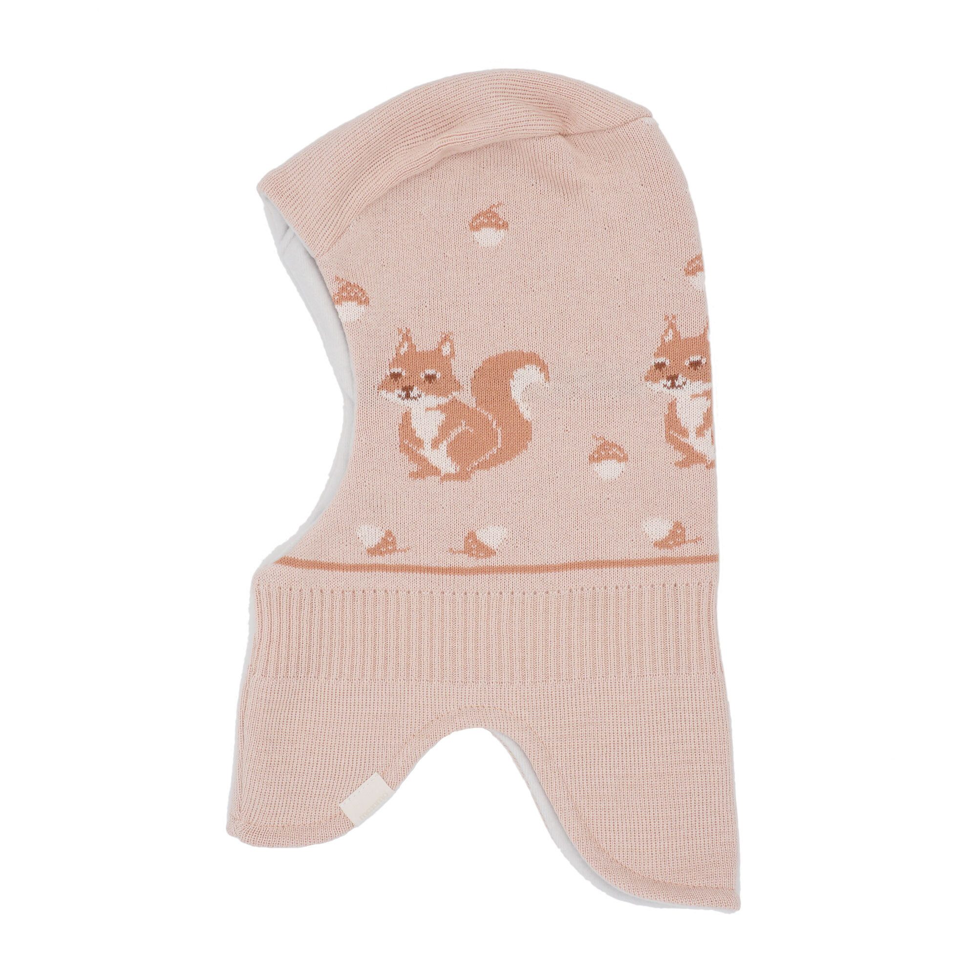 MAXIMO Schlupfmütze MINI GIRL-Schlupfmütze Eichhörnchen, Jerseyfutter (1-St)