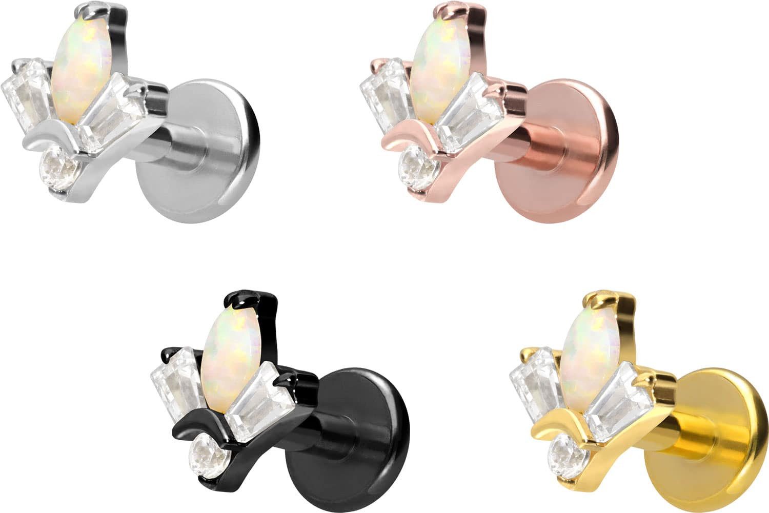 PIERCINGLINE Piercing-Set Titan Labret mit Innengewinde günstig online kaufen