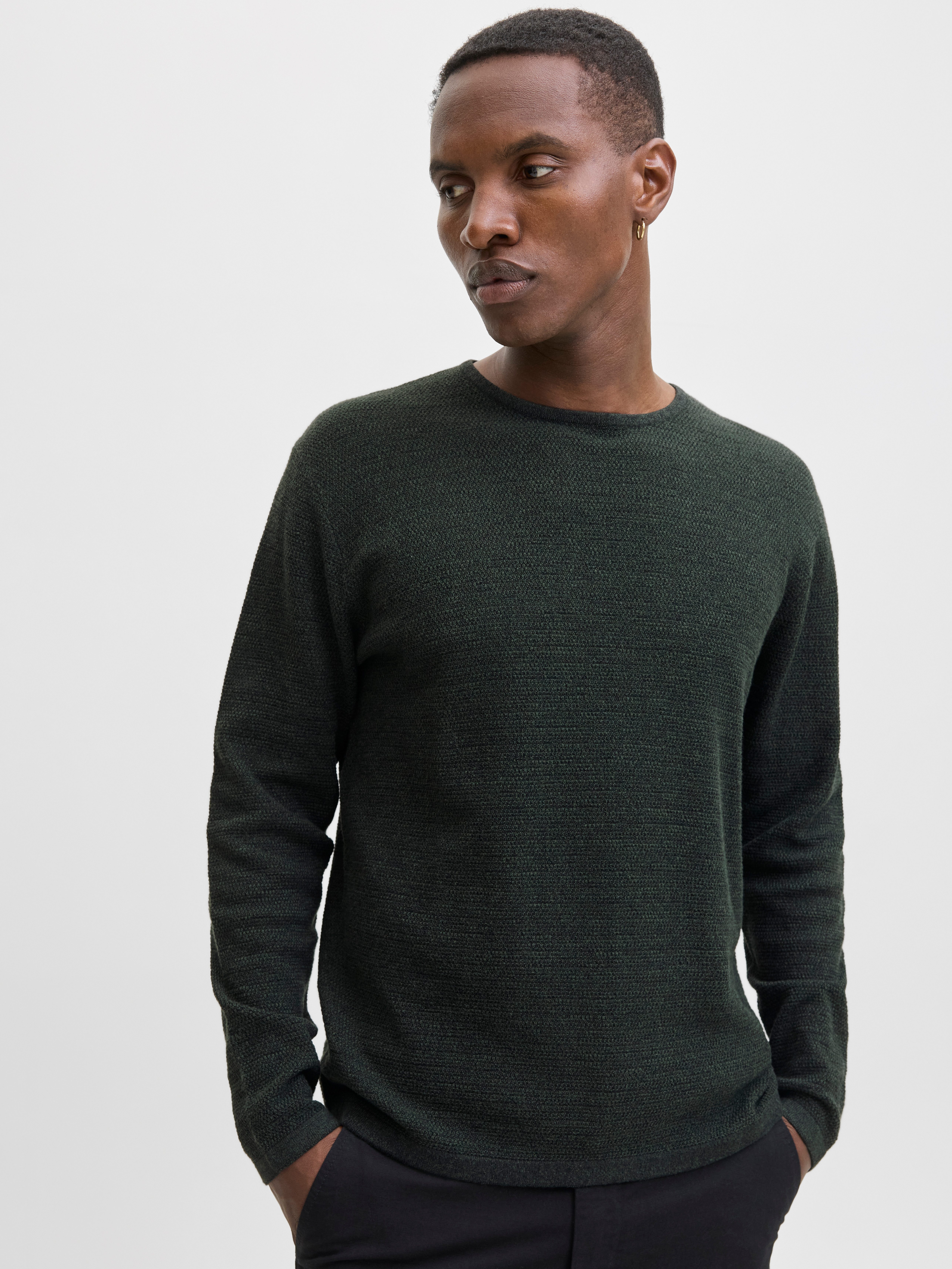 Jack & Jones Rundhalspullover JJEGEORGE KNIT CREW NECK NOOS mit Strick Opti günstig online kaufen