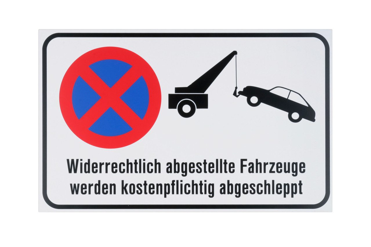 Conmetall Warnschild Conmetall Hinweisschild Widerrechtlich abgestellte