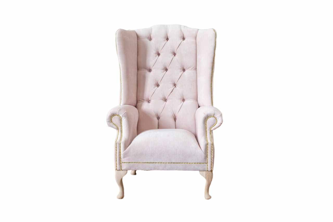 Ohrensessel, Sessel JVmoebel Samt Chesterfield Wohnzimmer Ohrensessel Design Klassisch