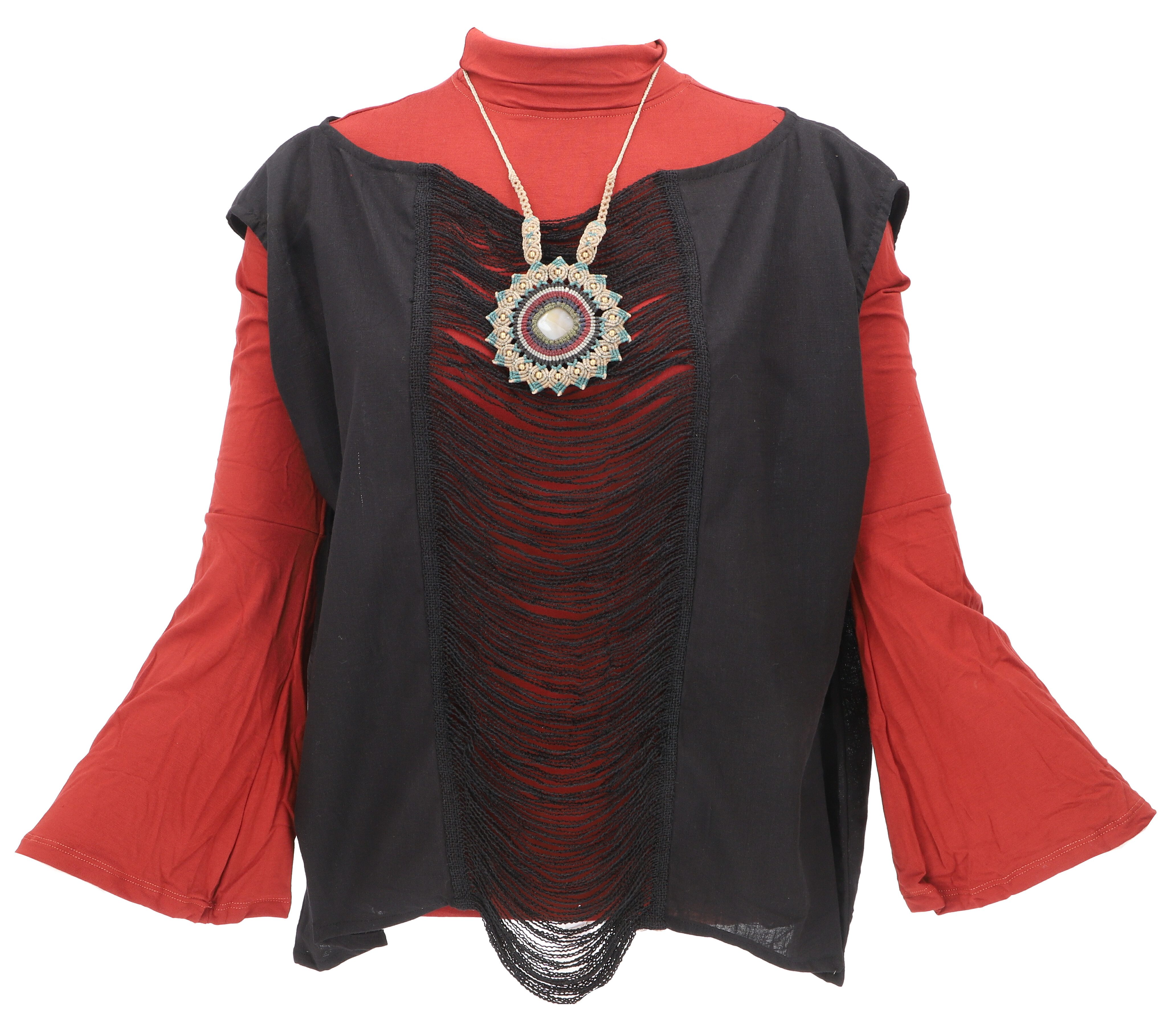 T-Shirt Goa Top, kurzes Ethno StyleTop, Oversize Top -..