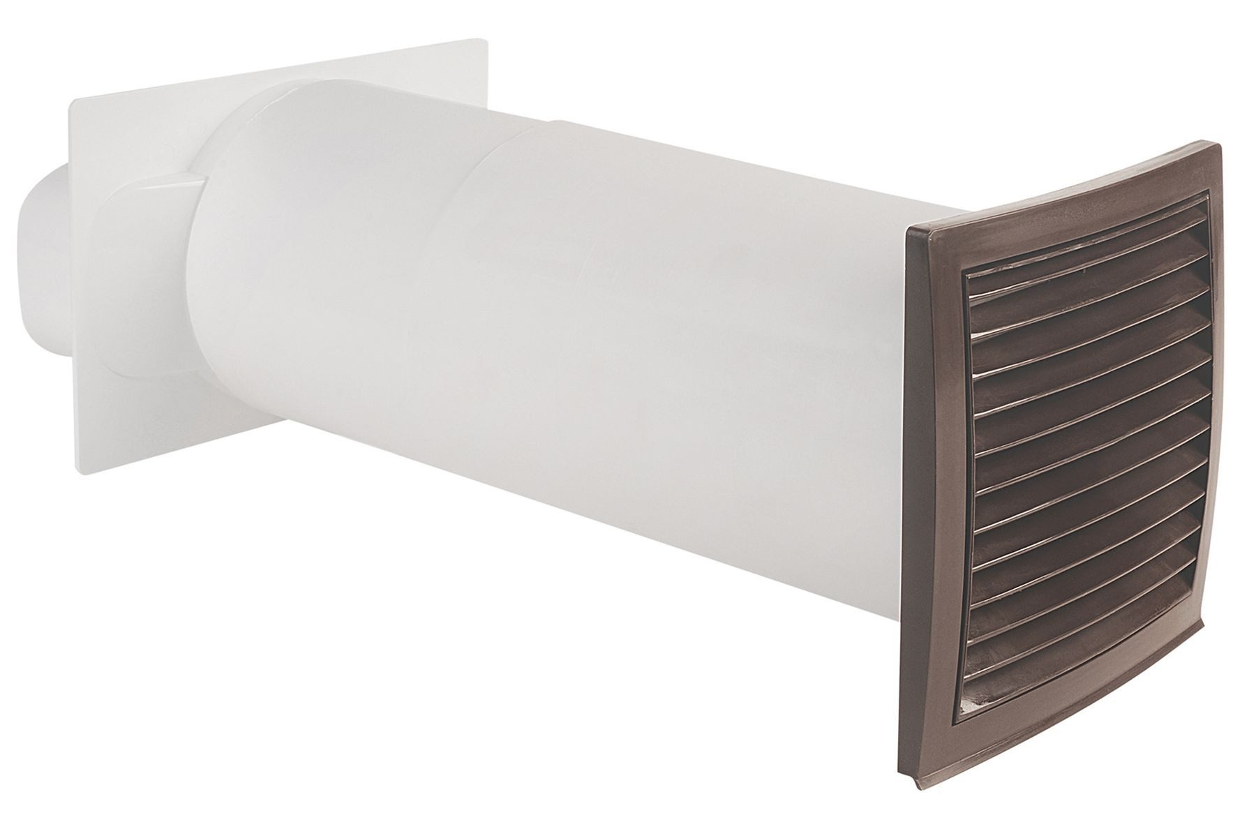 Wallair Montagezubehör Dunstabzugshaube Flachkanal 222x89mm Teleskop-Mauerkasten 33-58cm Rückstauklappe (1 St)