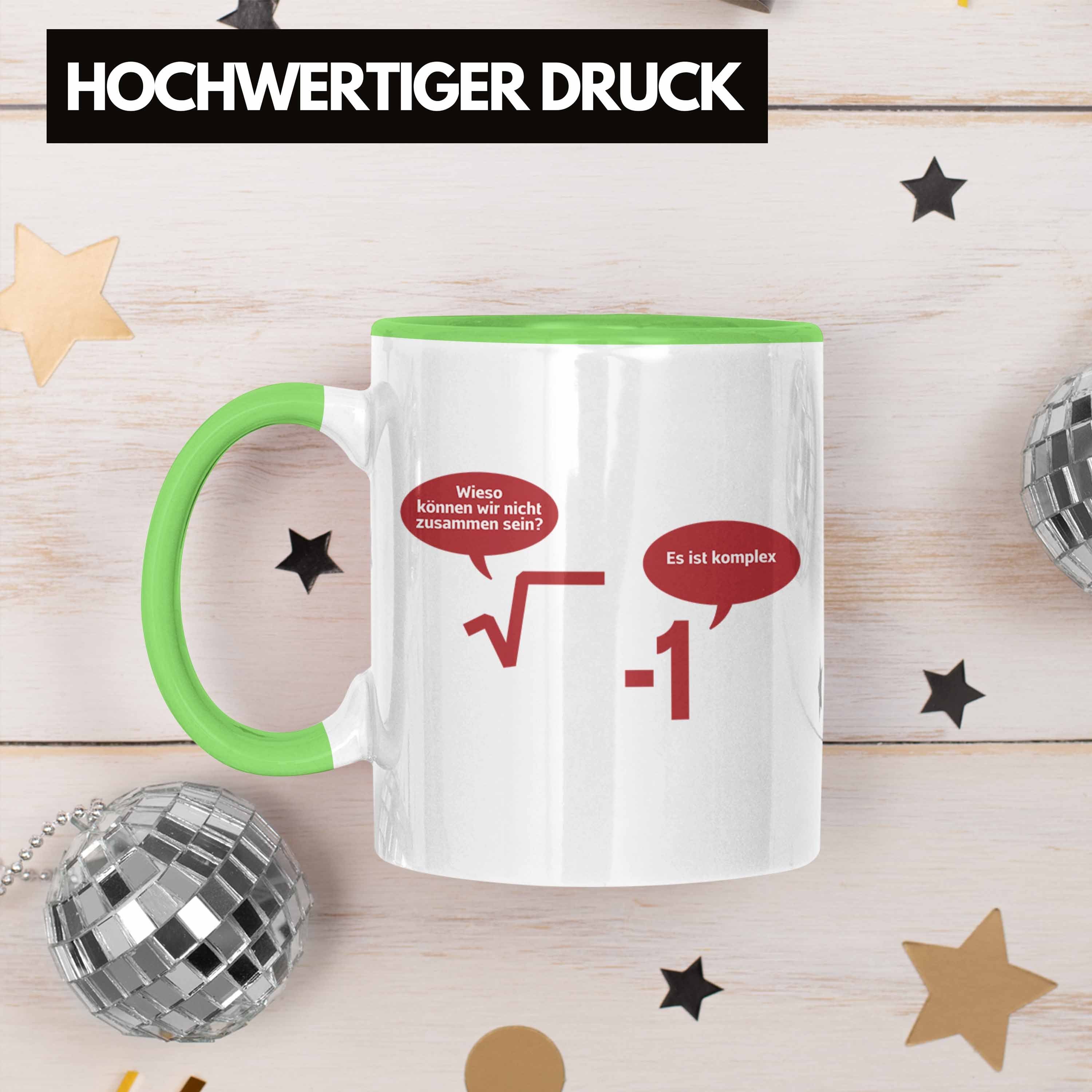 Trendation Tasse Physiker Tassen Spruch Sprüche Physik Mathestudent mit Geschenk Mathelehrer Tasse Kaffeetasse Mathematiker - Grün Lustig Trendation