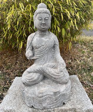 Asien LifeStyle Buddhafigur Garten Buddha Figur China Kulturrevolution Skulptur Naturstein Statue