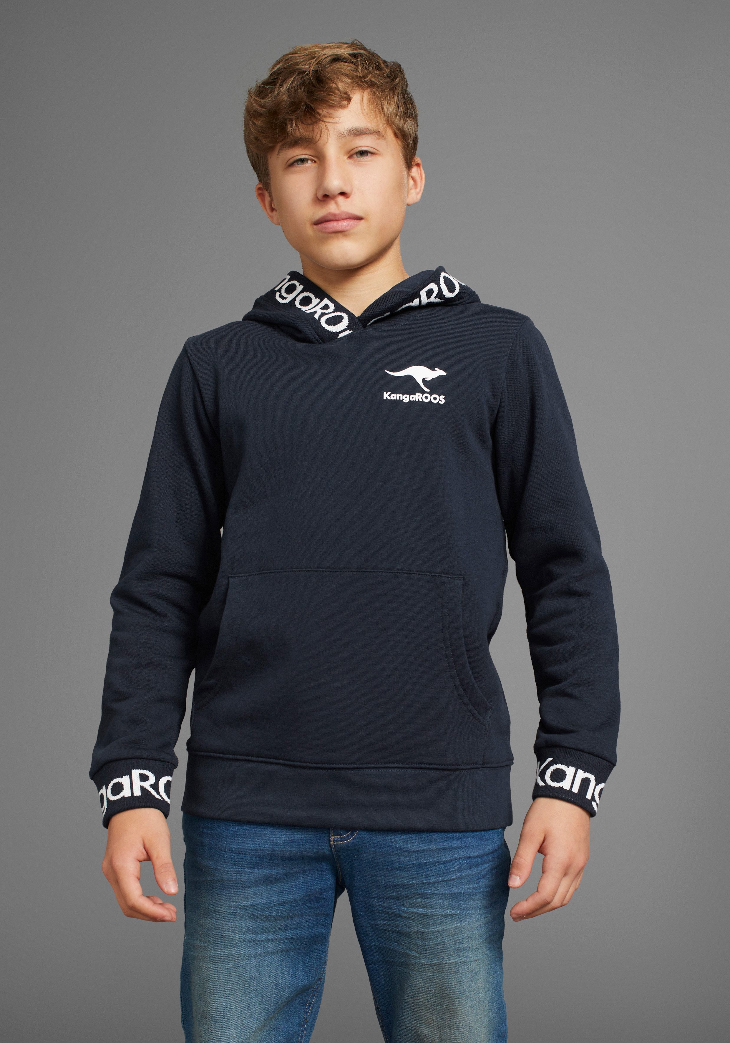 KangaROOS Kapuzensweatshirt Rückendruck und Logo-Schriftzüge an günstig online kaufen