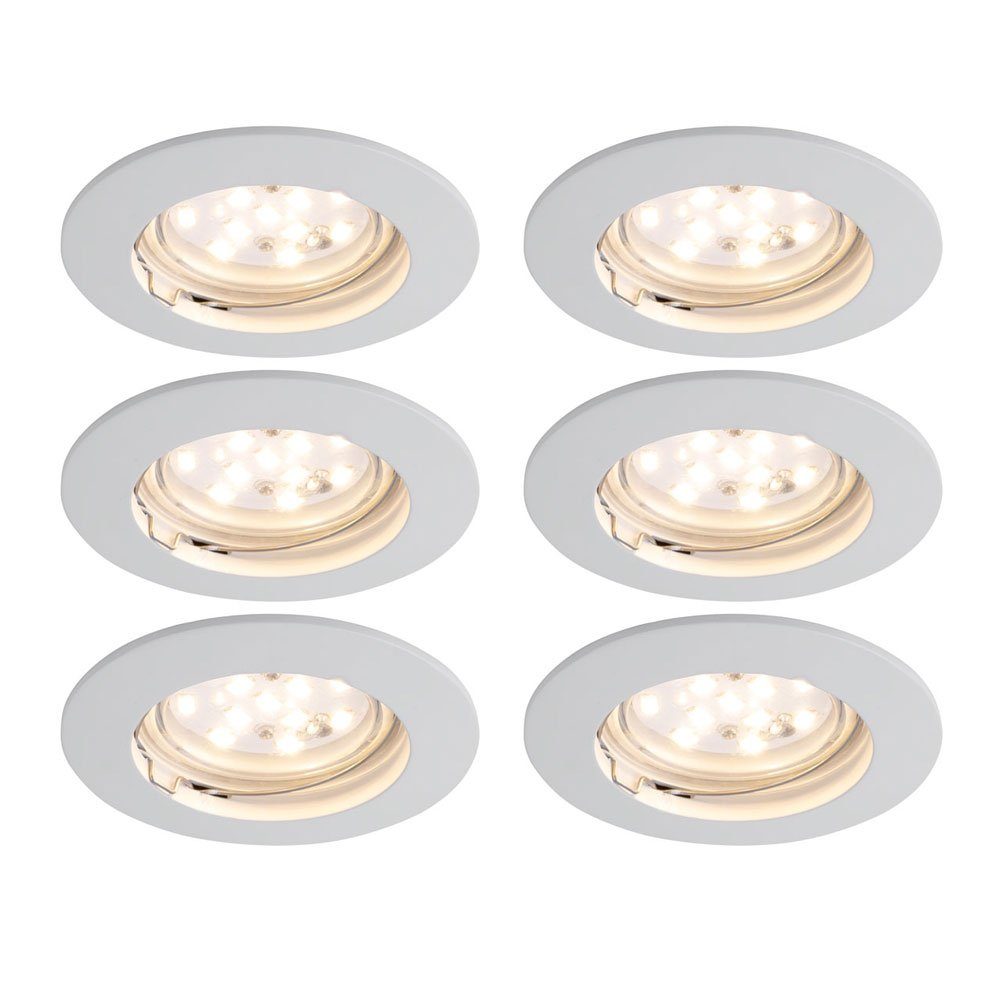 Paulmann LED Einbaustrahler, Leuchtmittel nicht inklusive, 6er Set Einbau Leuchten Licht Strahler Spots Alu Beleuchtung drehbar