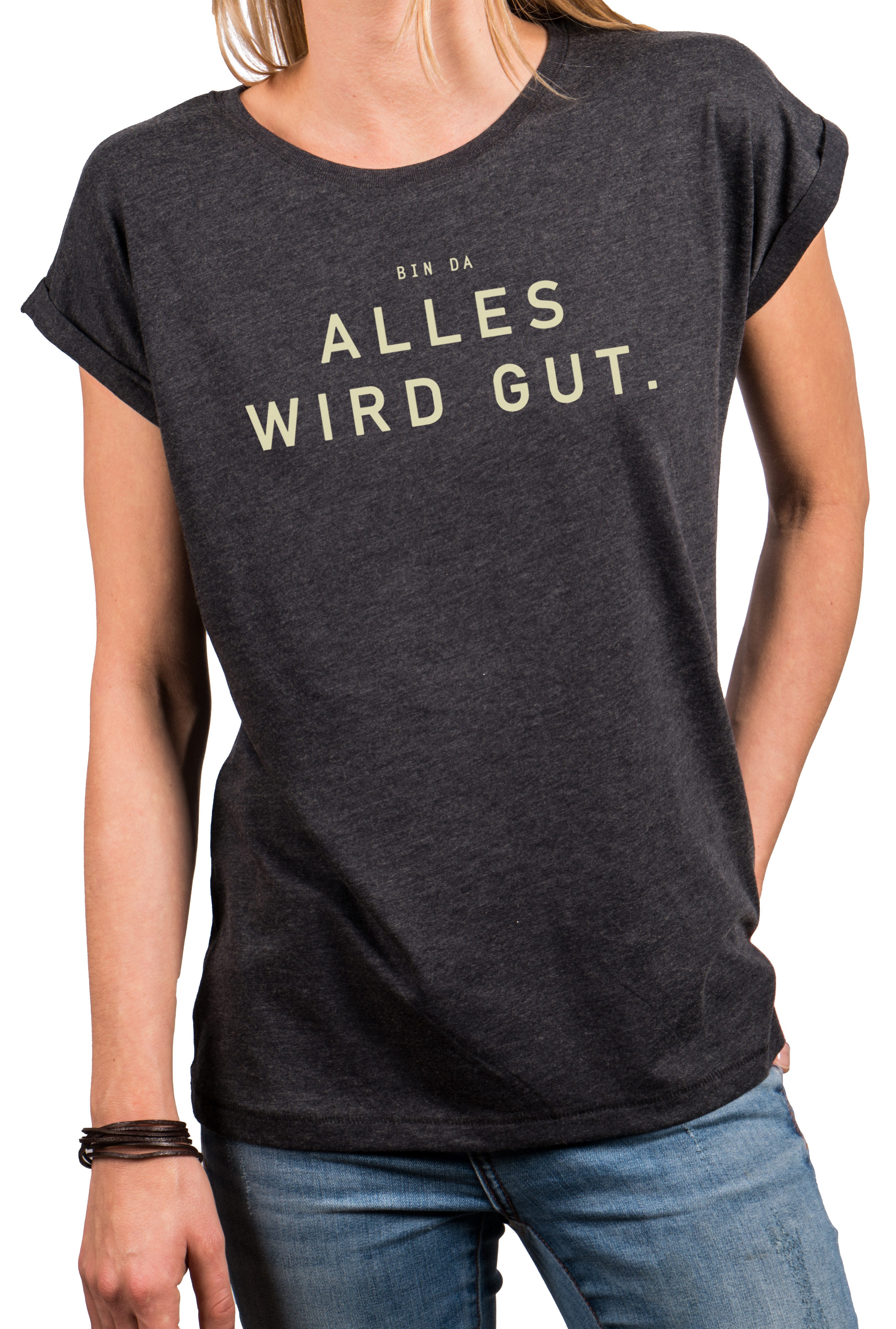 MAKAYA Print-Shirt Damen lustige Sprüche für günstig online kaufen