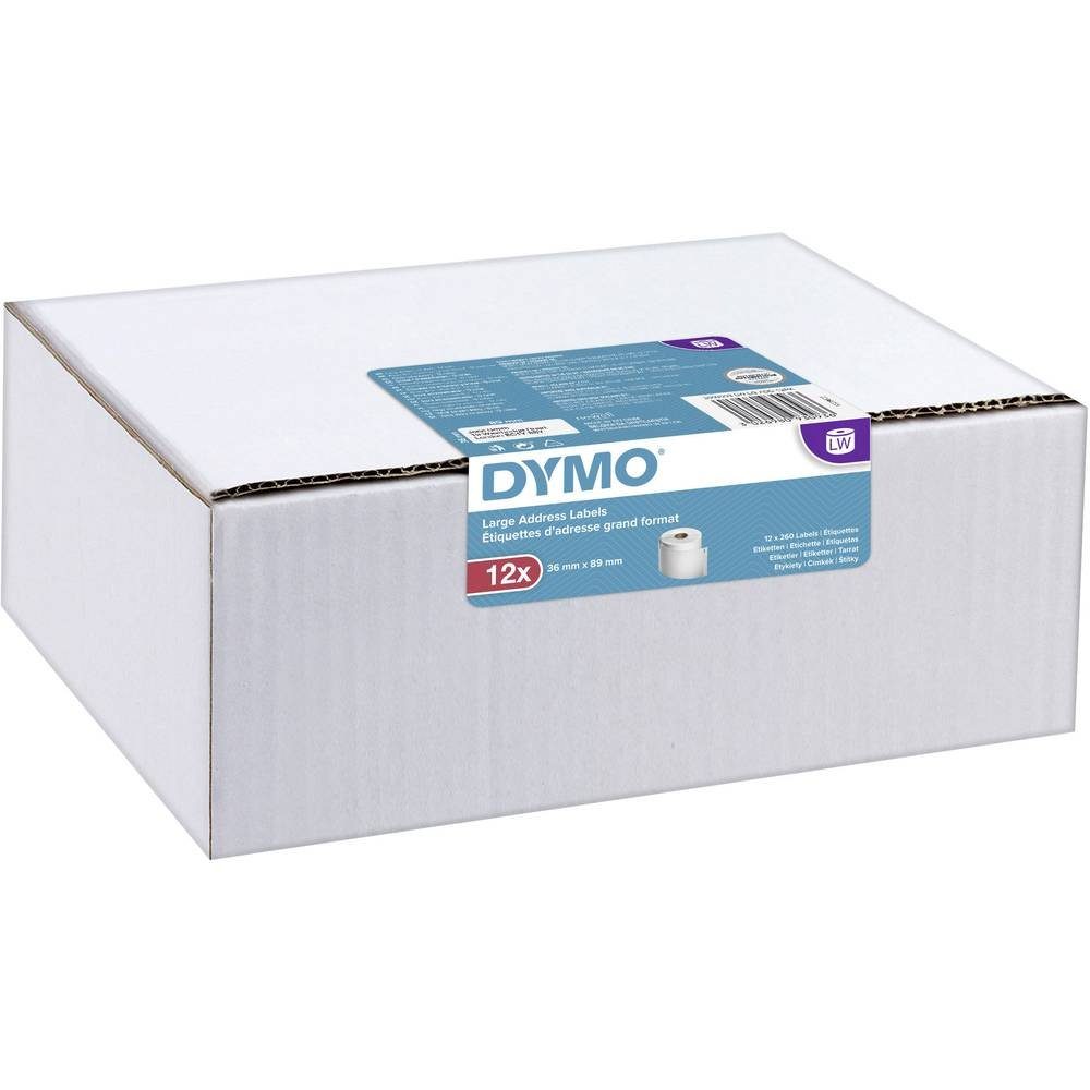 DYMO Ярлыки Rollenetiketten,89 mm x 36 mm, permanent
