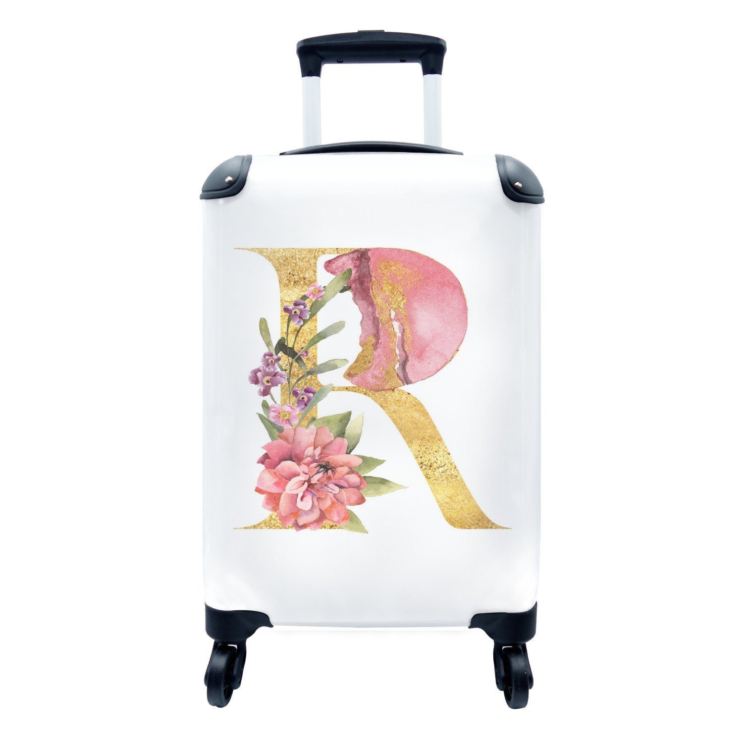 Handgepäck Farben - Aquarelle Trolley, 4 Reisetasche rollen, MuchoWow - Handgepäckkoffer mit für Ferien, Reisekoffer Blumen, Rollen,