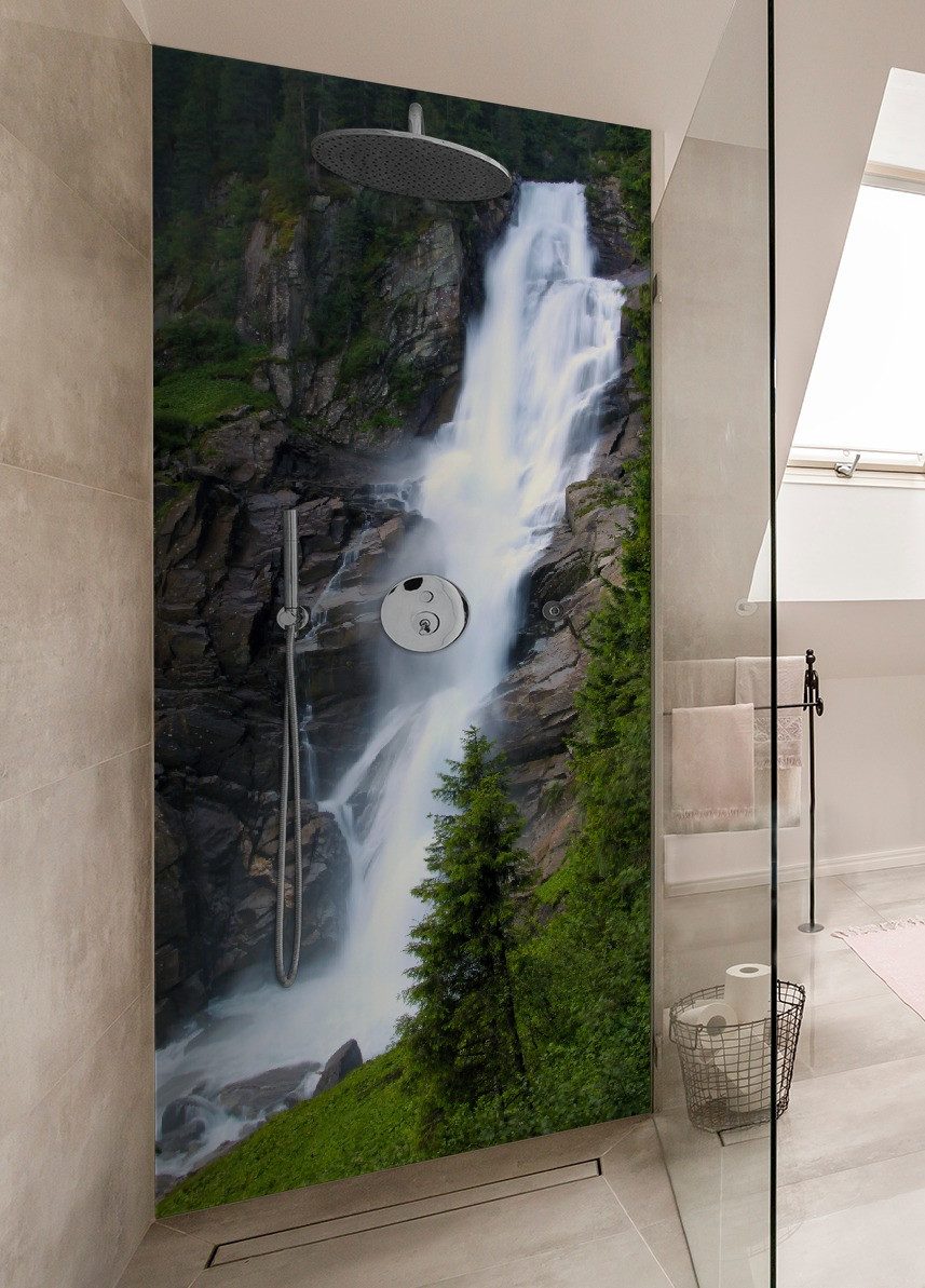 Thumbnail - Wallario Duschrückwand Wasserfall, (1-tlg)