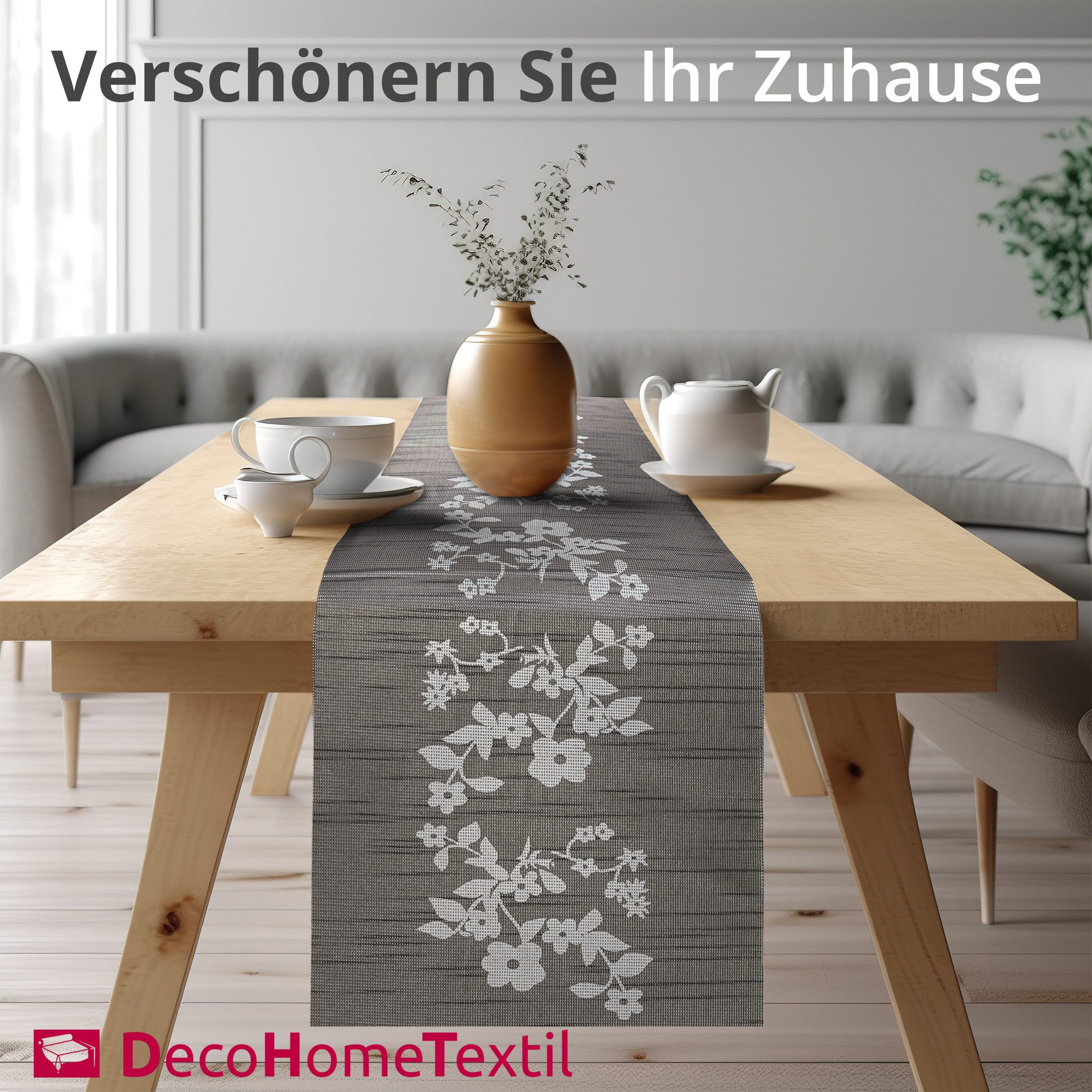 DecoHomeTextil Heimtextilmanufaktur Tischläufer Miami Tablerunner, wind- und wetterfest, UV-beständig, verrottungsfest