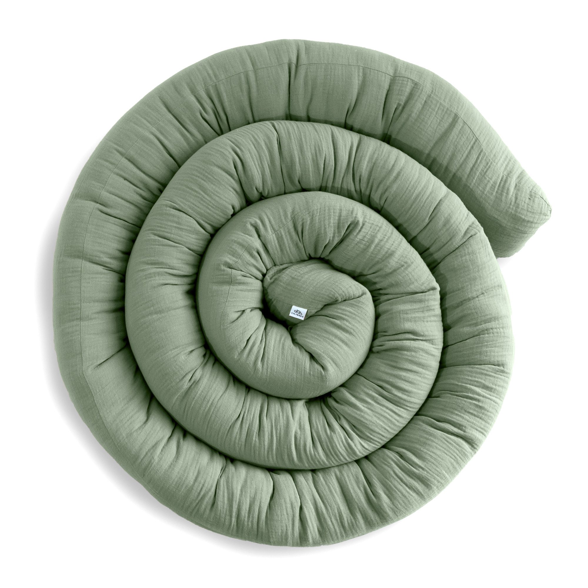 lilimaus Nestchenschlange Bettschlange für Babybett aus Musselin - 200, 300 & 400 cm, (1-tlg), Randschutz & Kuschelrolle mit Befestigungs-Schlaufen - Ø ca. 10-12 cm