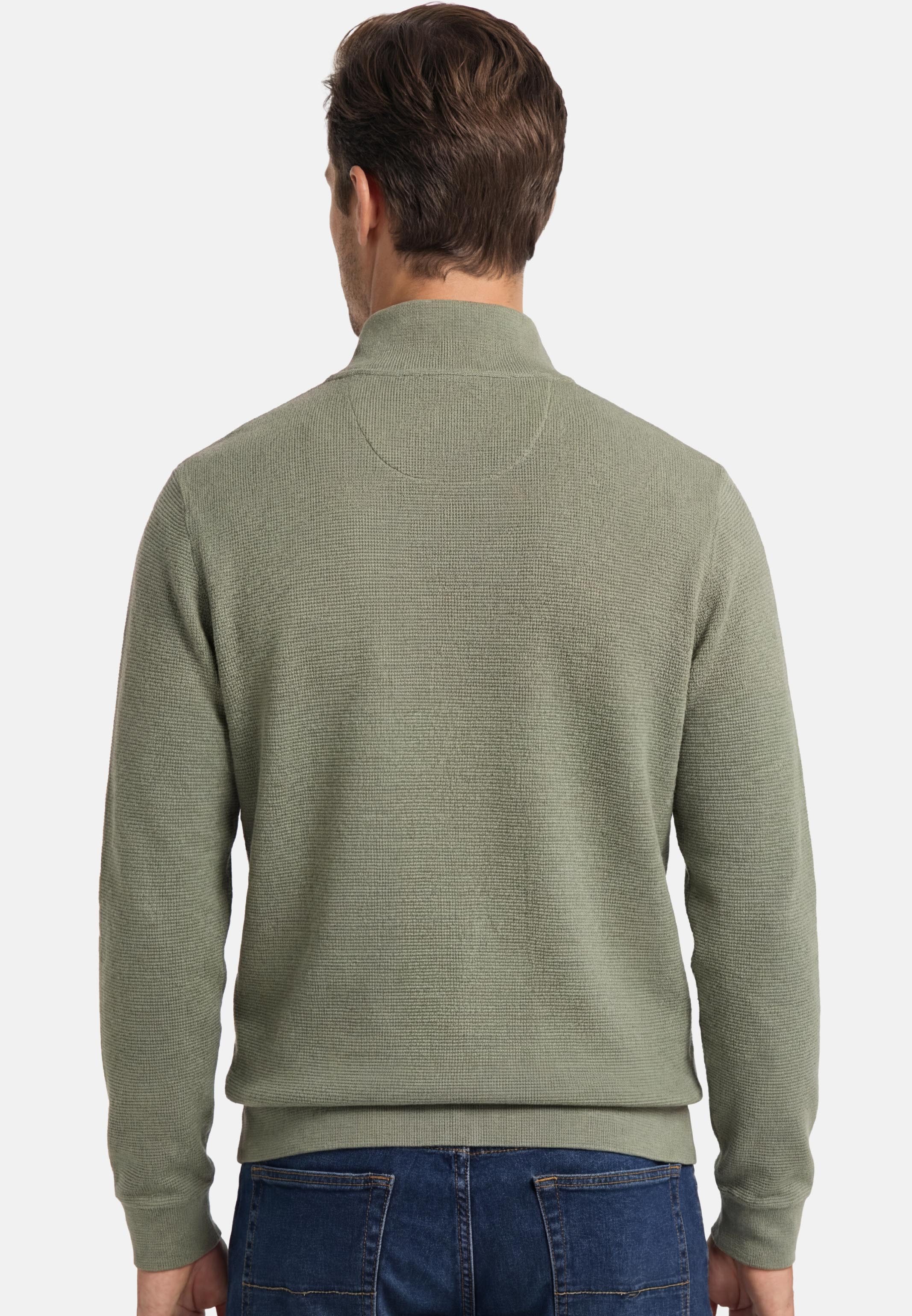 Redmond Strickpullover Basic (1-tlg) Troyer - Baumwolle - Atmungsaktiv - Troyer Kragen, sportlicher Stil