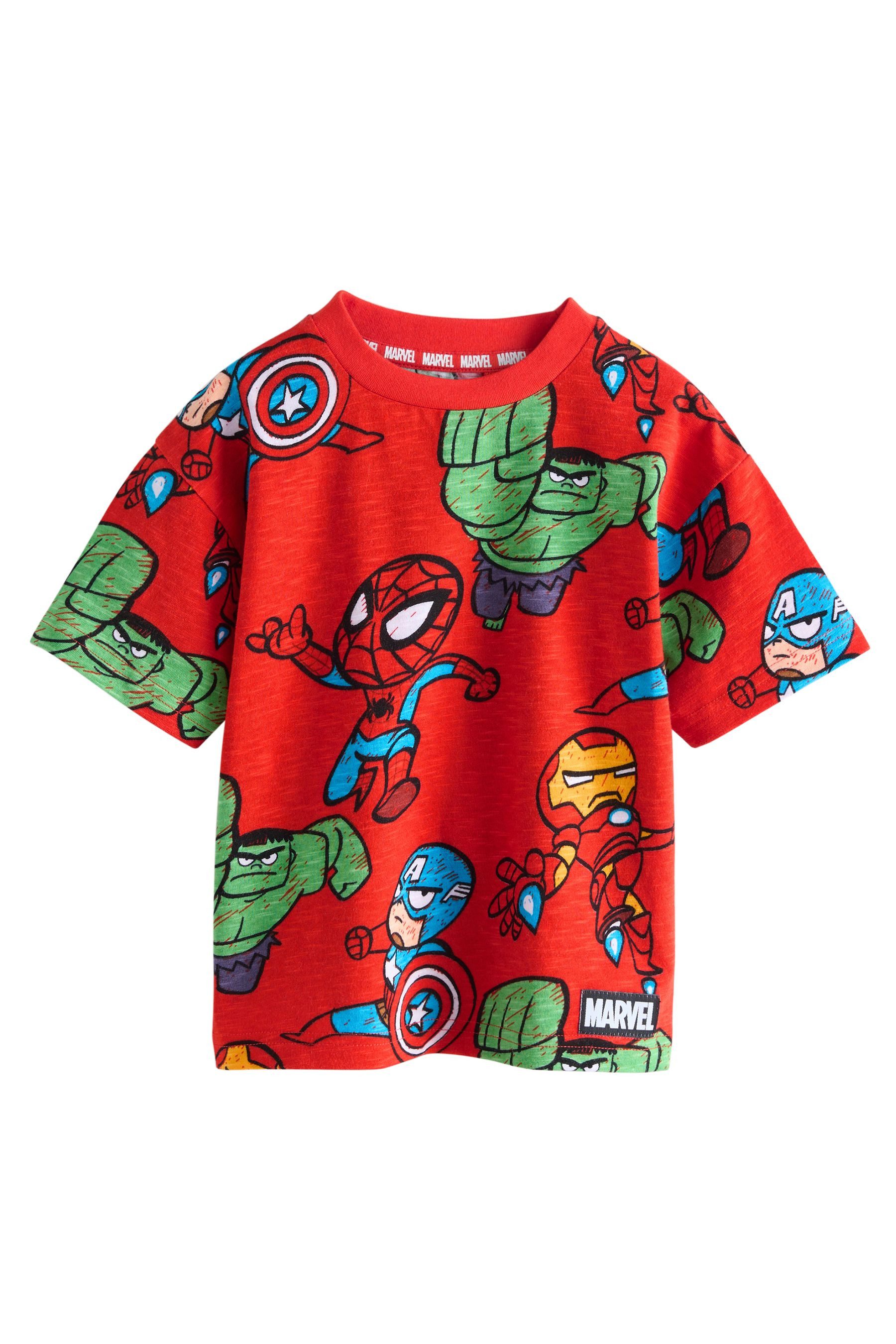 Next T-Shirt Marvel T-Shirt mit Allover-Print 100 % Baumwolle (1-tlg)