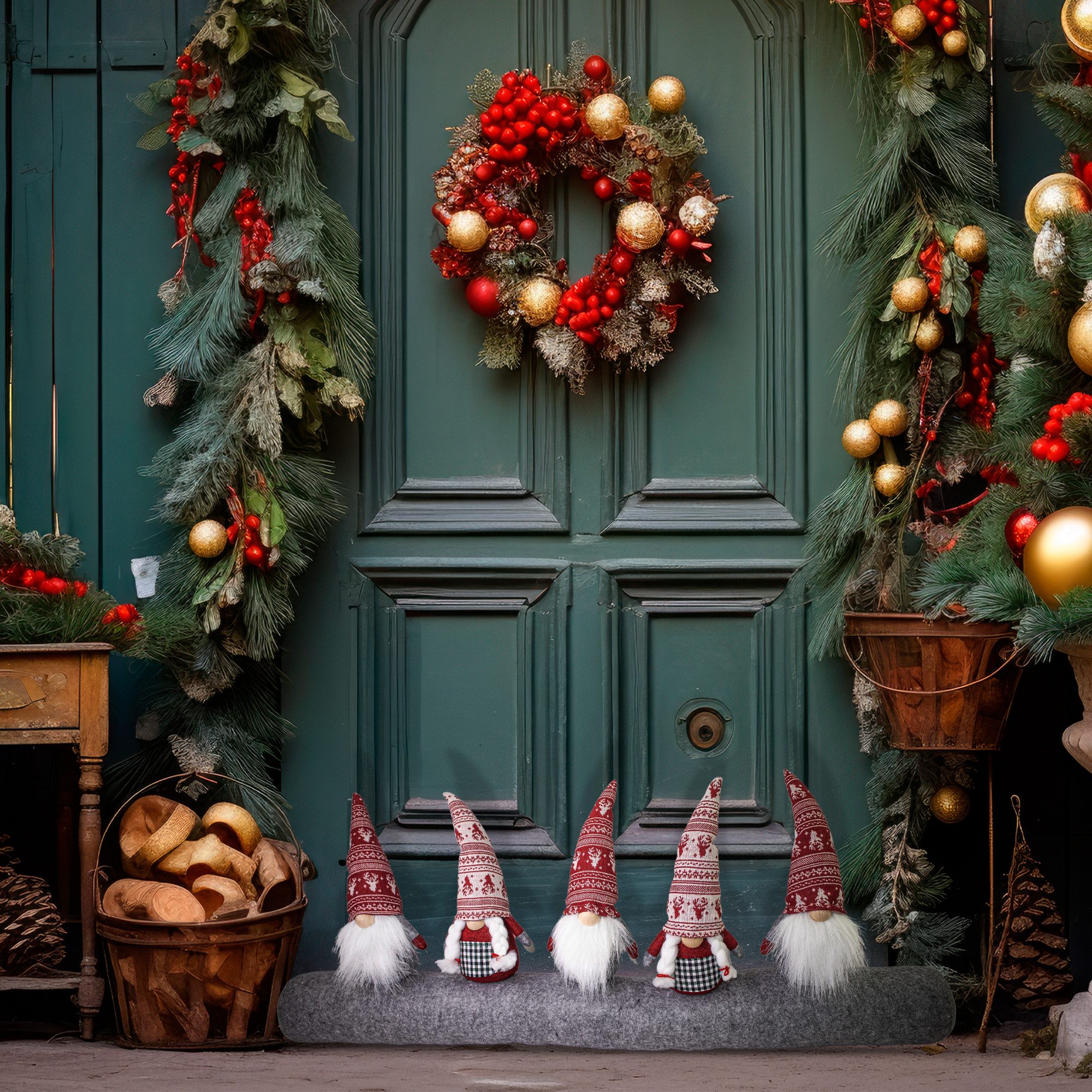 hausleben Zugluftstopper Zugluftstopper mit 5 Wichtel 25 cm 90 x10 cm, 25 c günstig online kaufen