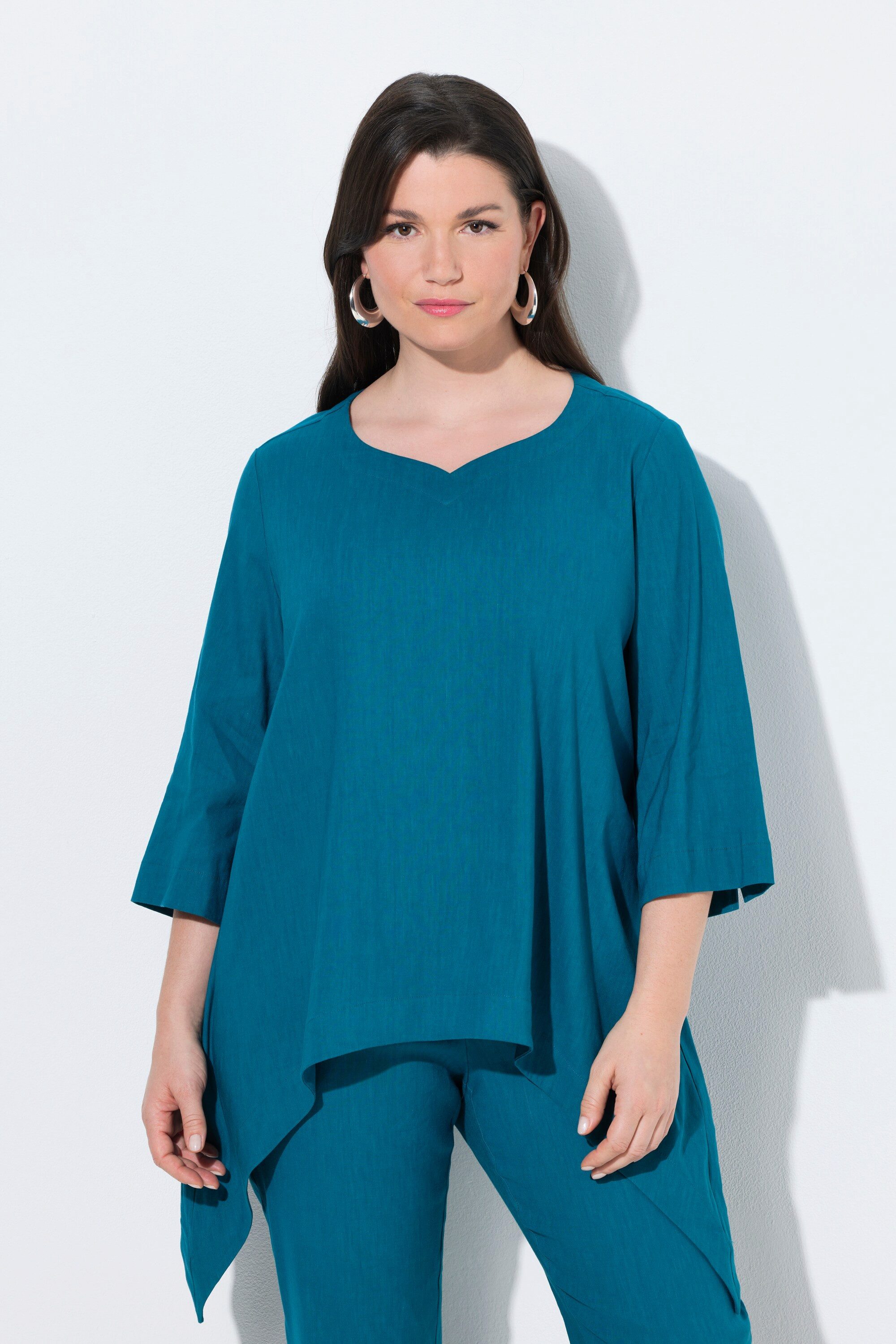Druckbluse Leinenmix-Bluse