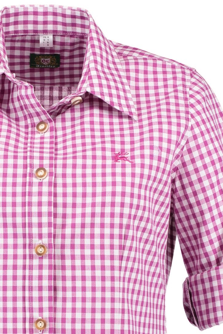 Orbis Textil GmbH & Co. KG Trachtenbluse Trachtenbluse - DALILA - beere, dunkelgrün, weinrot