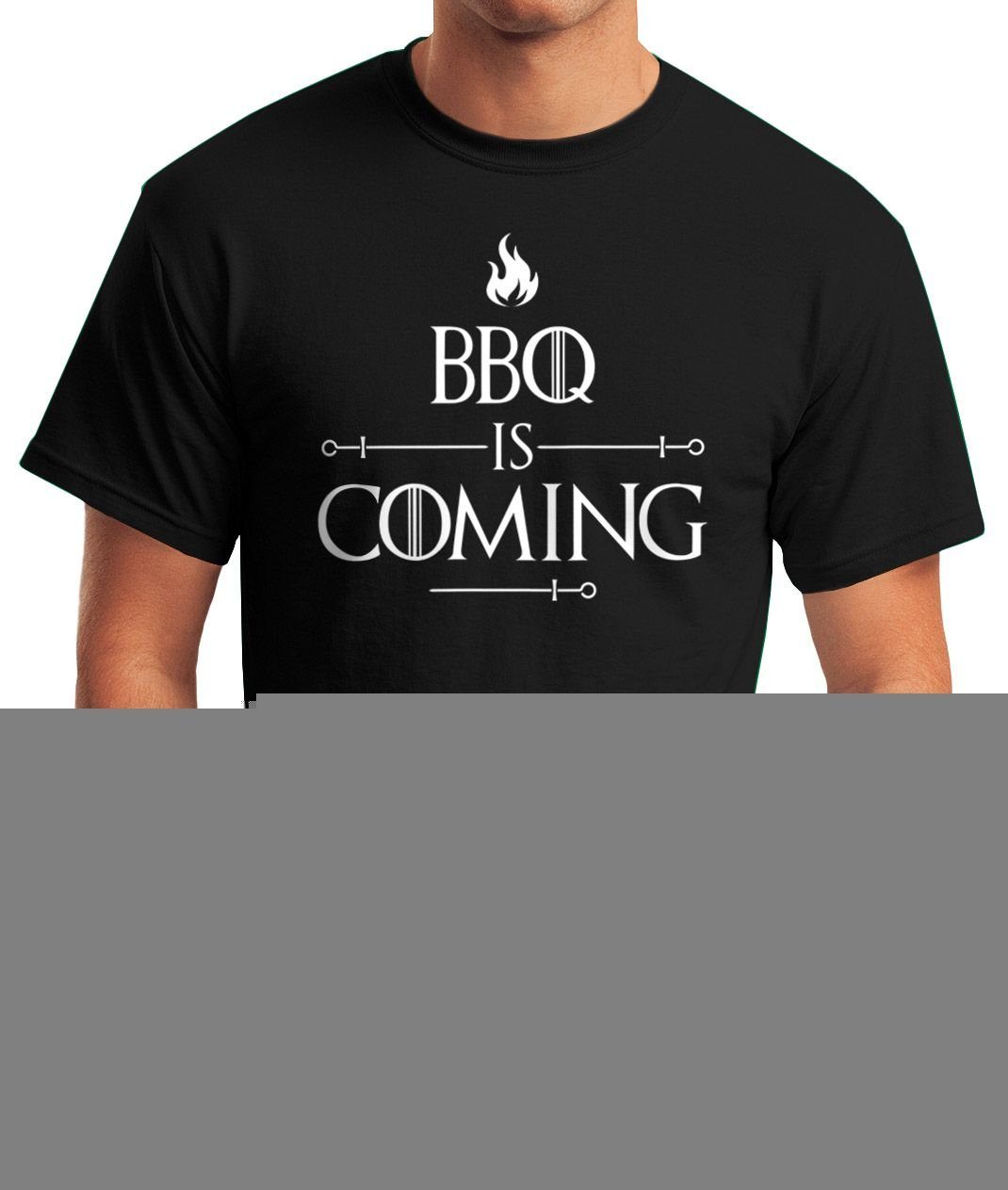 MoonWorks Print-Shirt Herren T-Shirt BBQ lustig Barbecue Coming Spruch mit Fun-Shirt Moonworks® Is Print Grillen