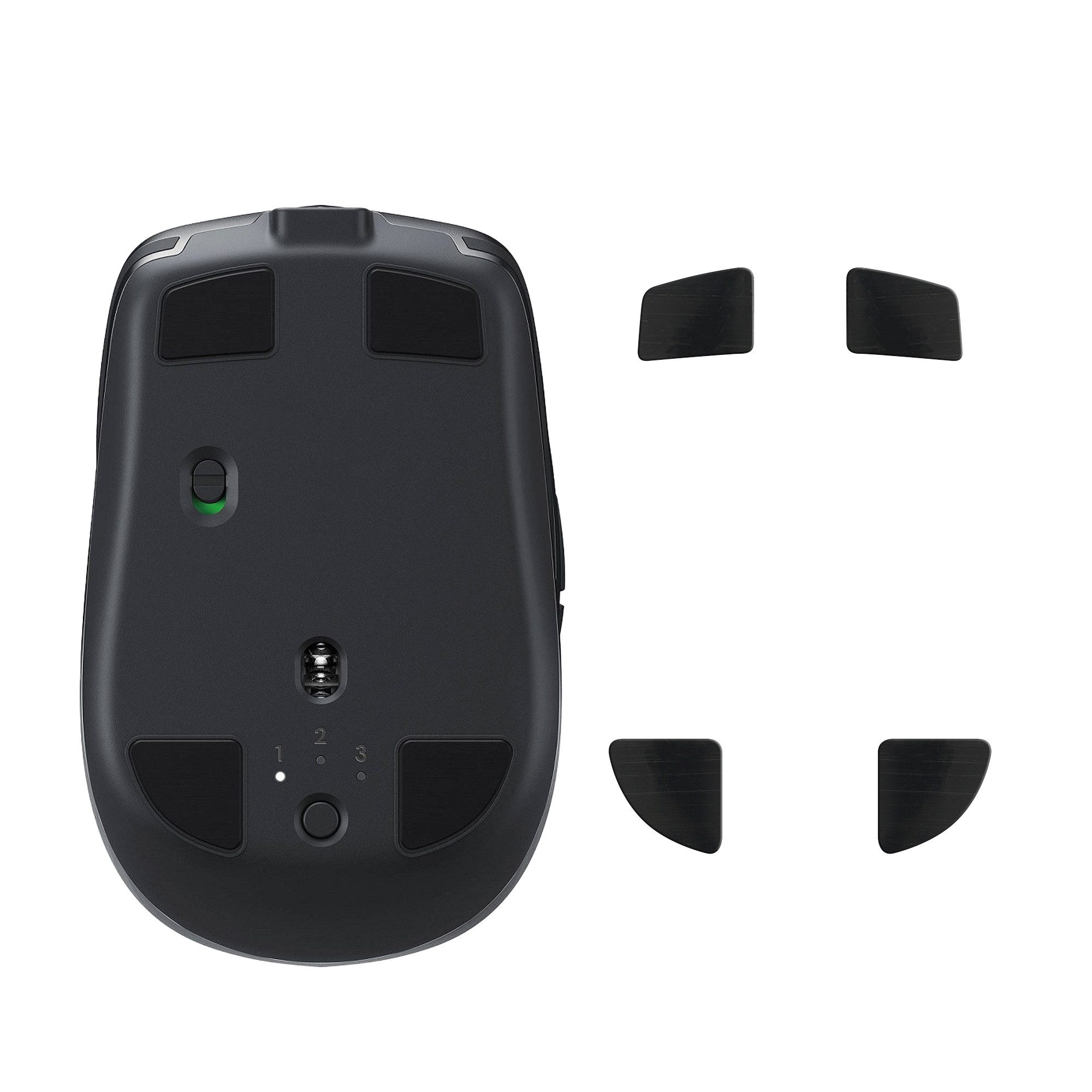 kwmobile Mausfüße Mouse Feet Sticker für Logitech MX Anywhere 2S (1-St), Ersatz Glider Mausfüße passgenau - Glides in Schwarz