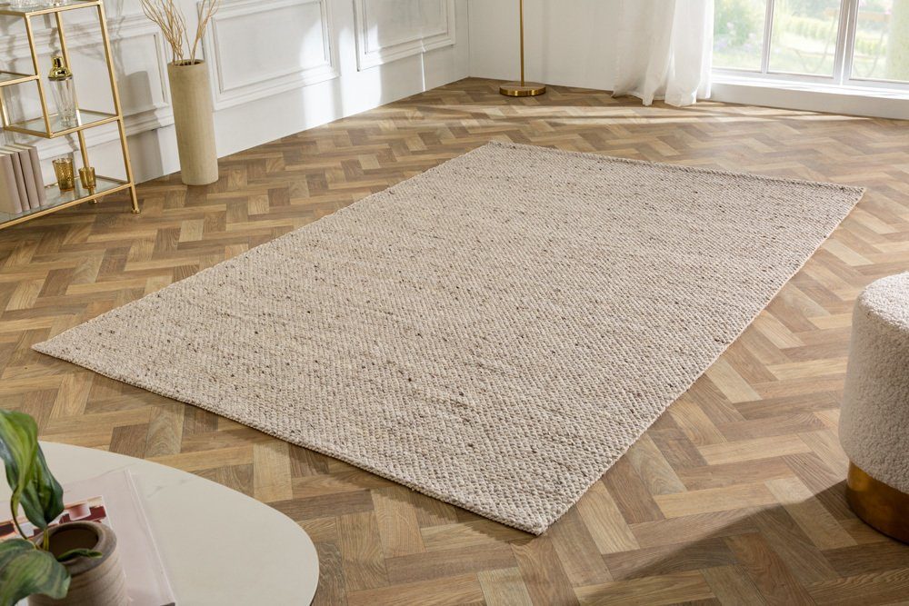 riess-ambiente Teppich WOOL 240x160cm silbergrau, rechteckig, Höhe: 10 mm, Wohnzimmer · Wolle · Mischgewebe · Landhausstil