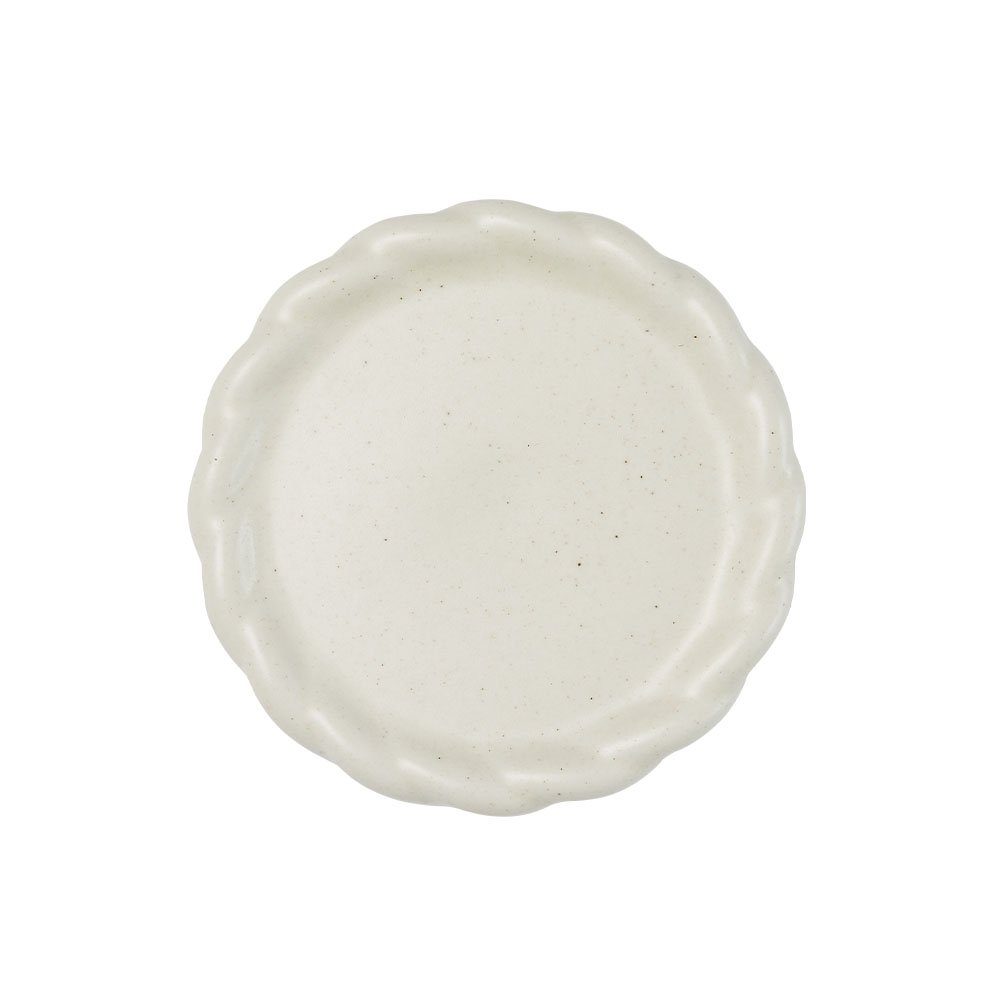 NEOFLAM® Dessertteller Better Finger Keramik Dessertteller 19 cm - Weiß, (1 St), 100% natürliche Keramik, Frei von PFOA, Blei & Cadmium
