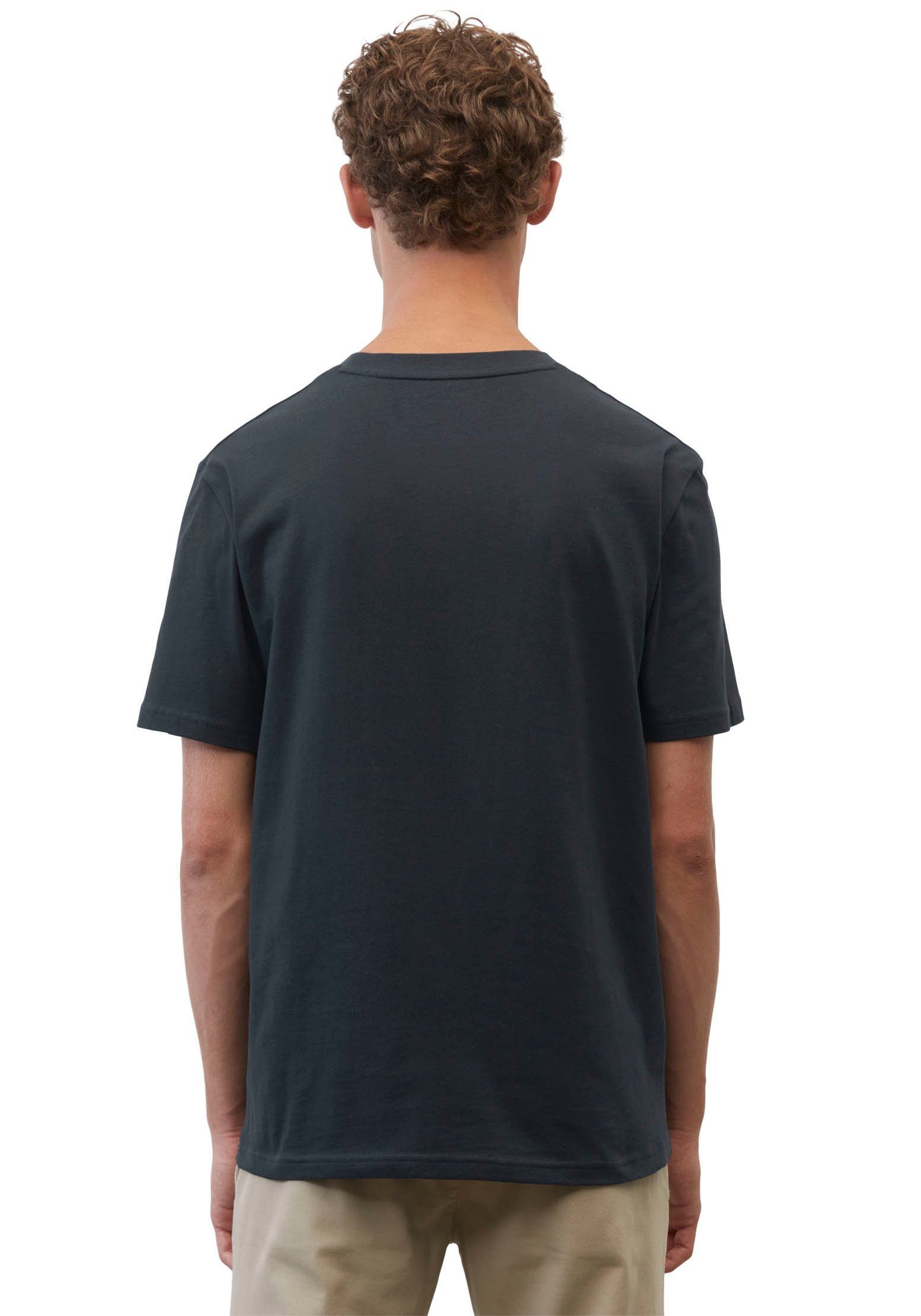Marc O'Polo T-Shirt klassisches dark Logo-T-Shirt night