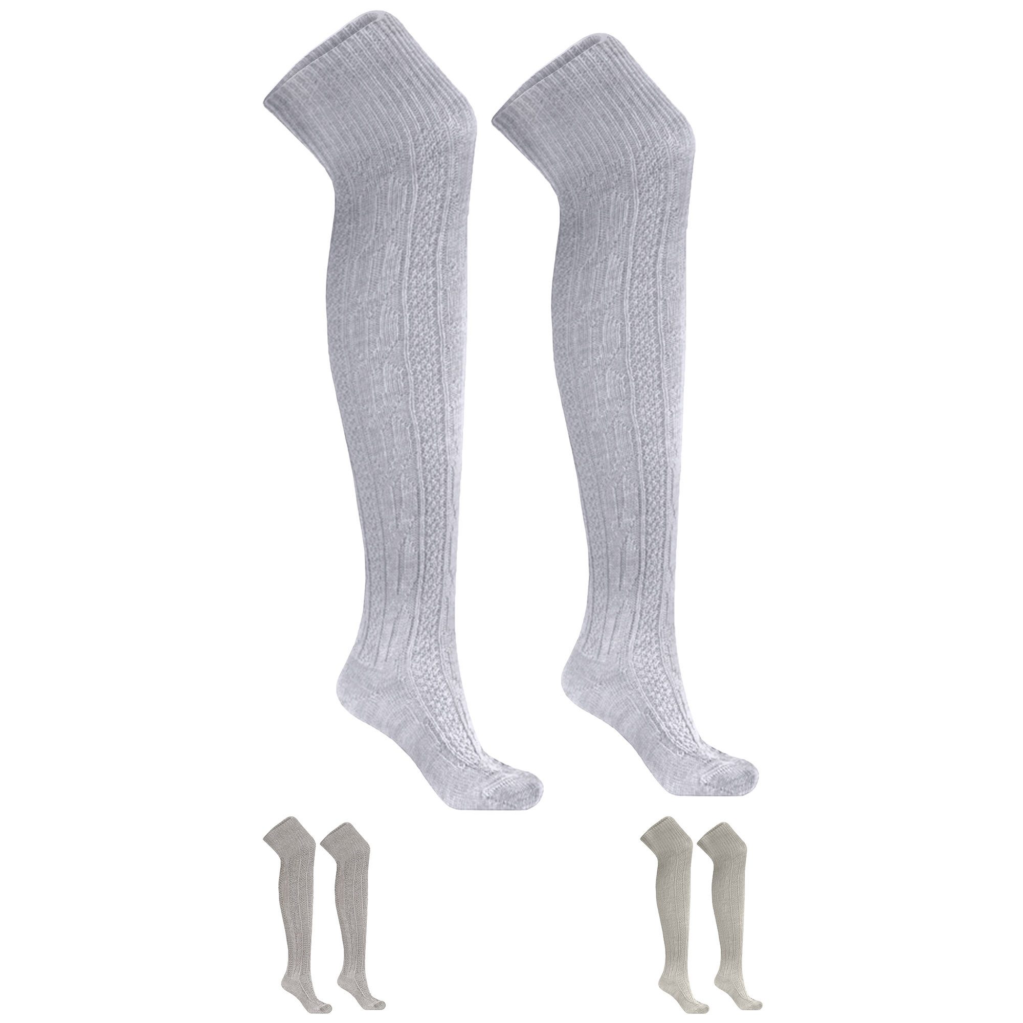 German Wear Trachtensocken GW250 Trachtenstrümpfe Trachtensocken overknee Strümpfe 70cm lang