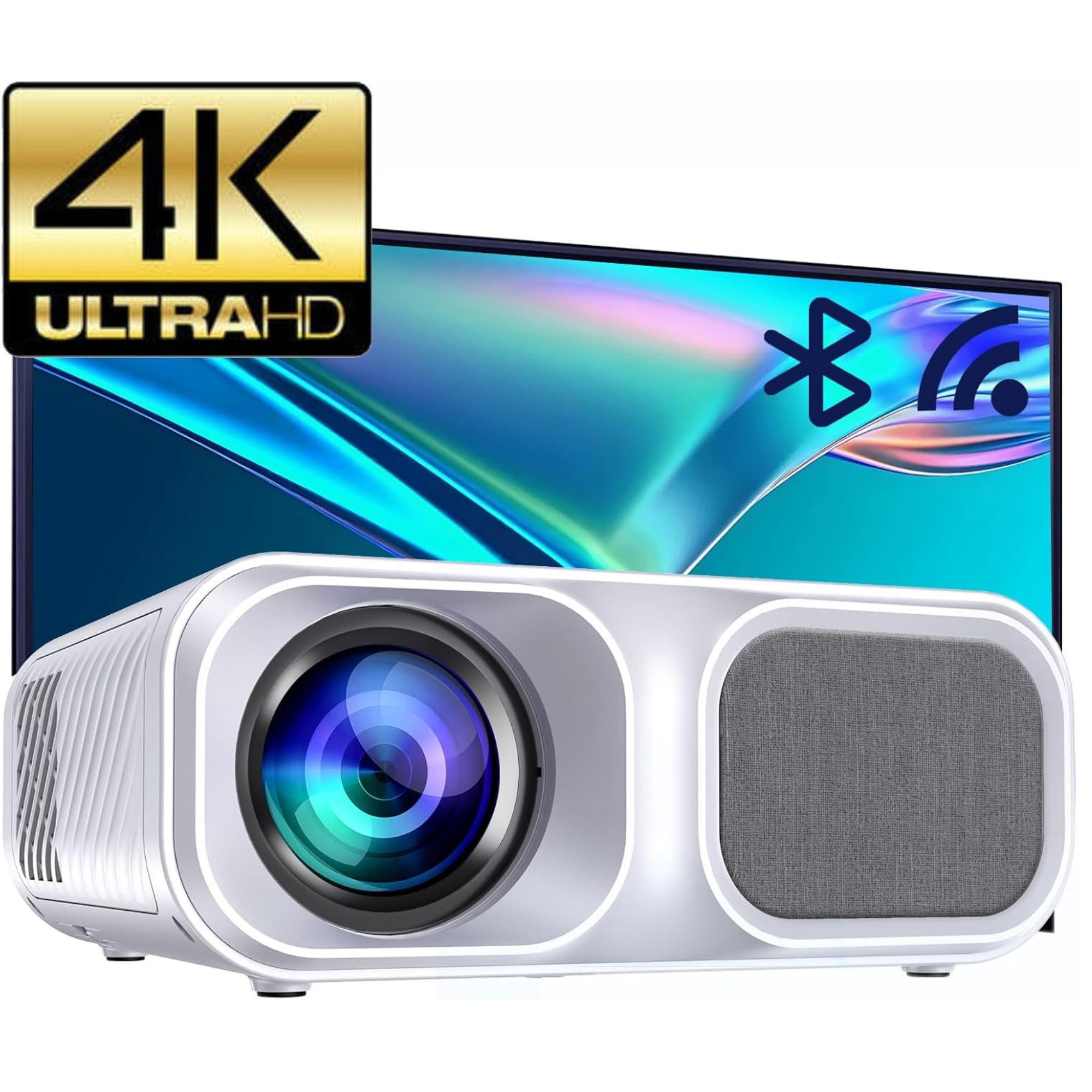 Native 1080P WiFi Projektor, kabelloser 9500L 5.1 Dual Bluetooth Portabler Projektor