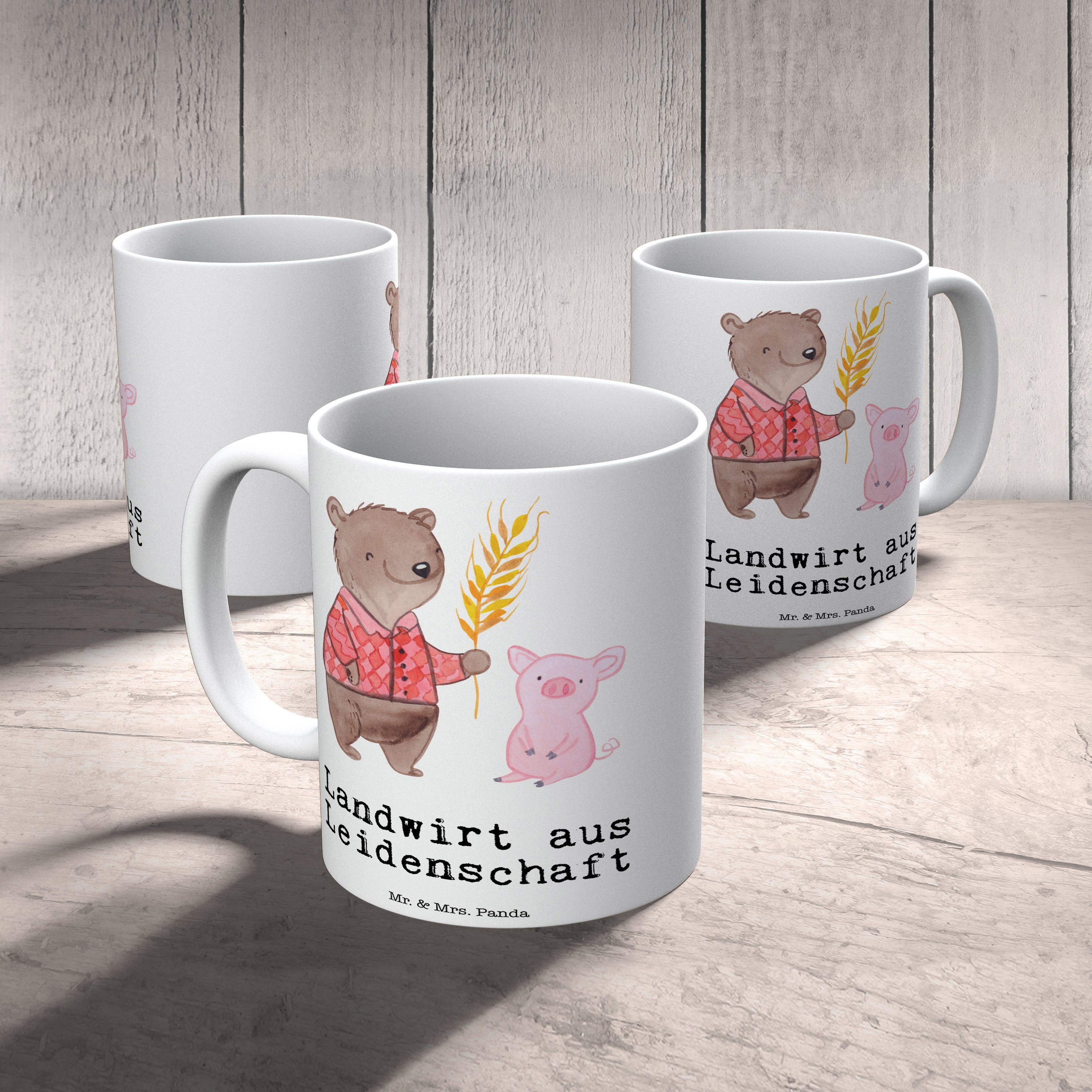 Mr. & aus Teebecher, Leidenschaft Mrs. Dan, - - Keramik Weiß Tasse Geschenk, Landwirt Schweine, Panda
