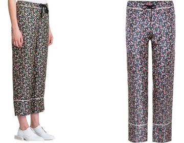 MONCLER Loungehose MONCLER Floral Print Tailored Silk Pants Trousers Seide Casual Hose Bo