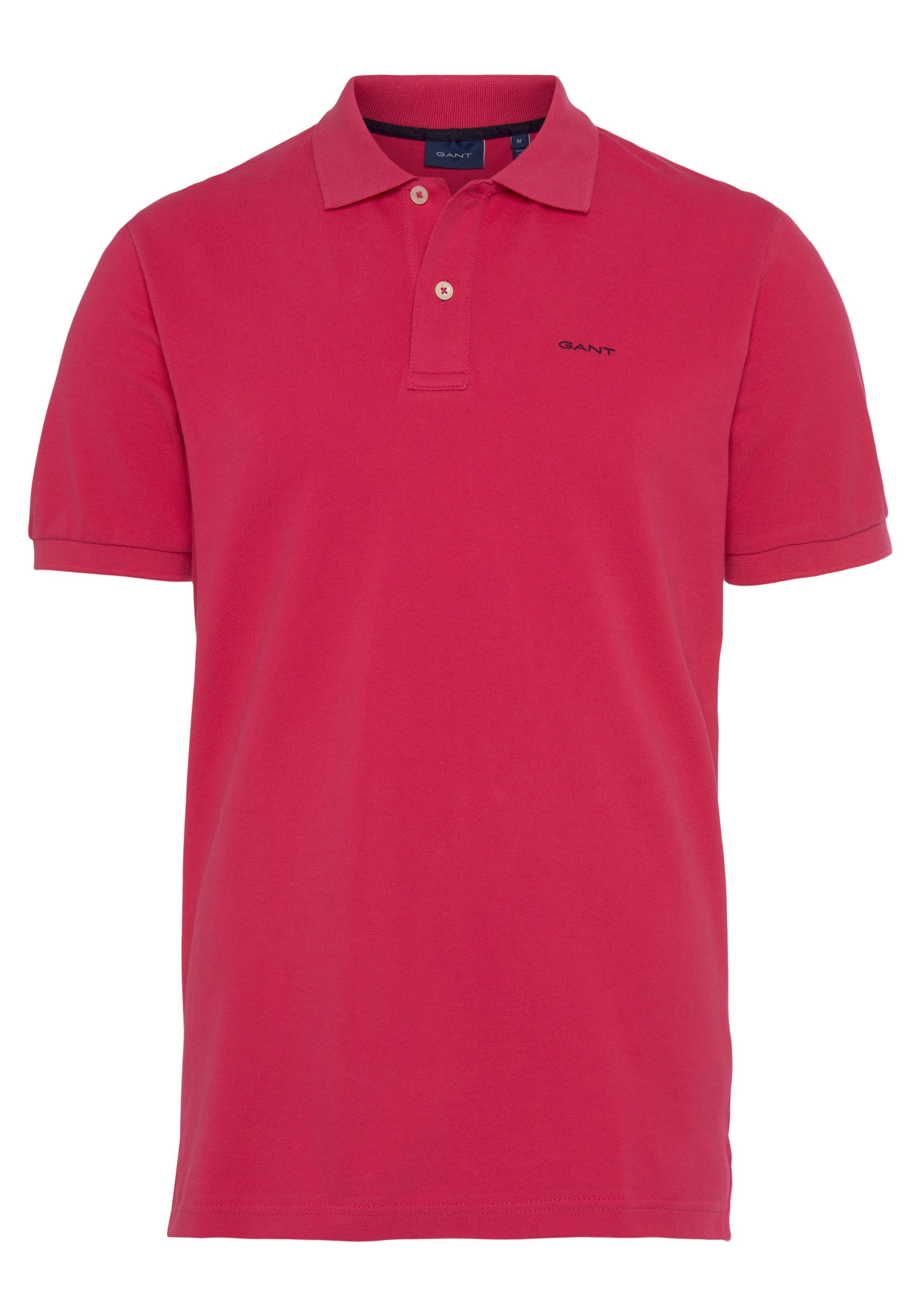 Piqué-Polo RUGGER Poloshirt KA Gant Qualität Fit, PIQUE mag.pink Premium Regular Casual, Shirt, Smart MD.