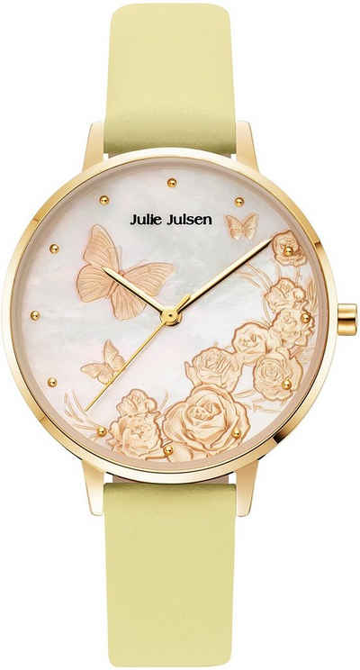 Julie Julsen Quarzuhr Butterfly Yellow, JJW1011YGL-02