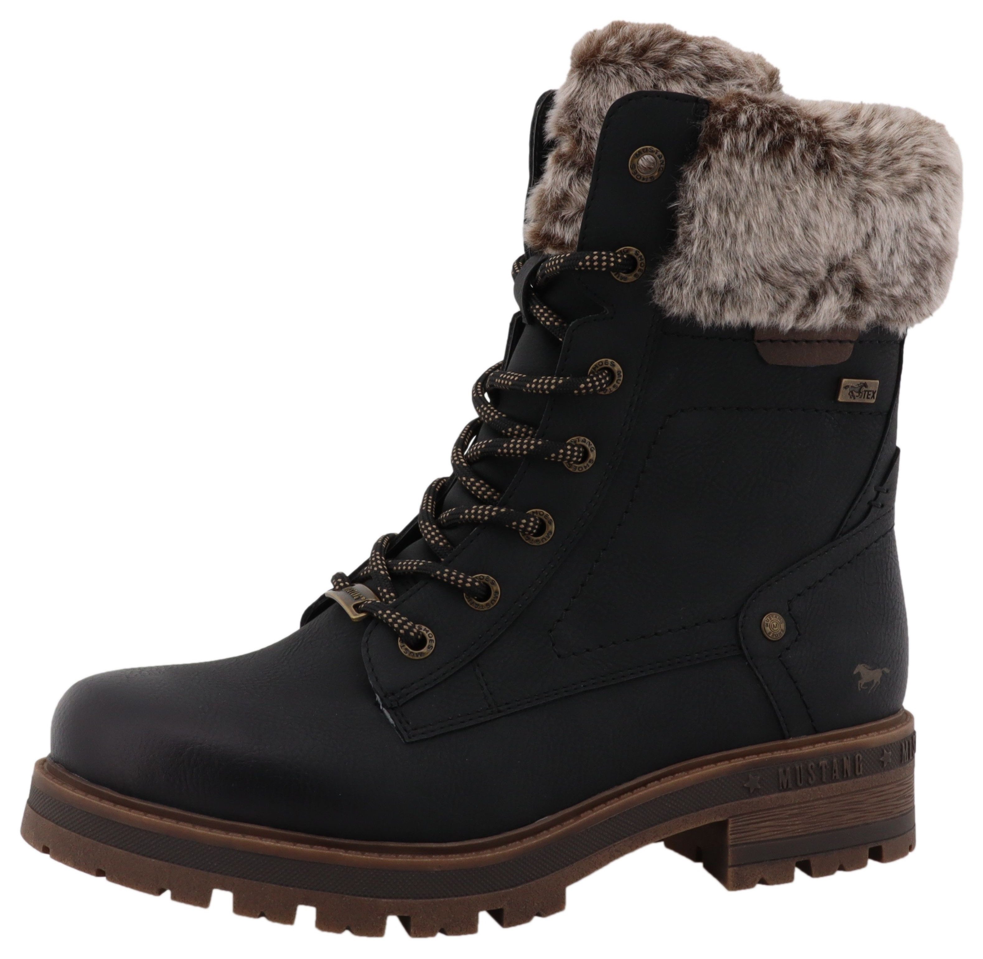 Mustang Shoes Darleen Winterstiefelette Winterboots mit Fellimitatkragen günstig online kaufen
