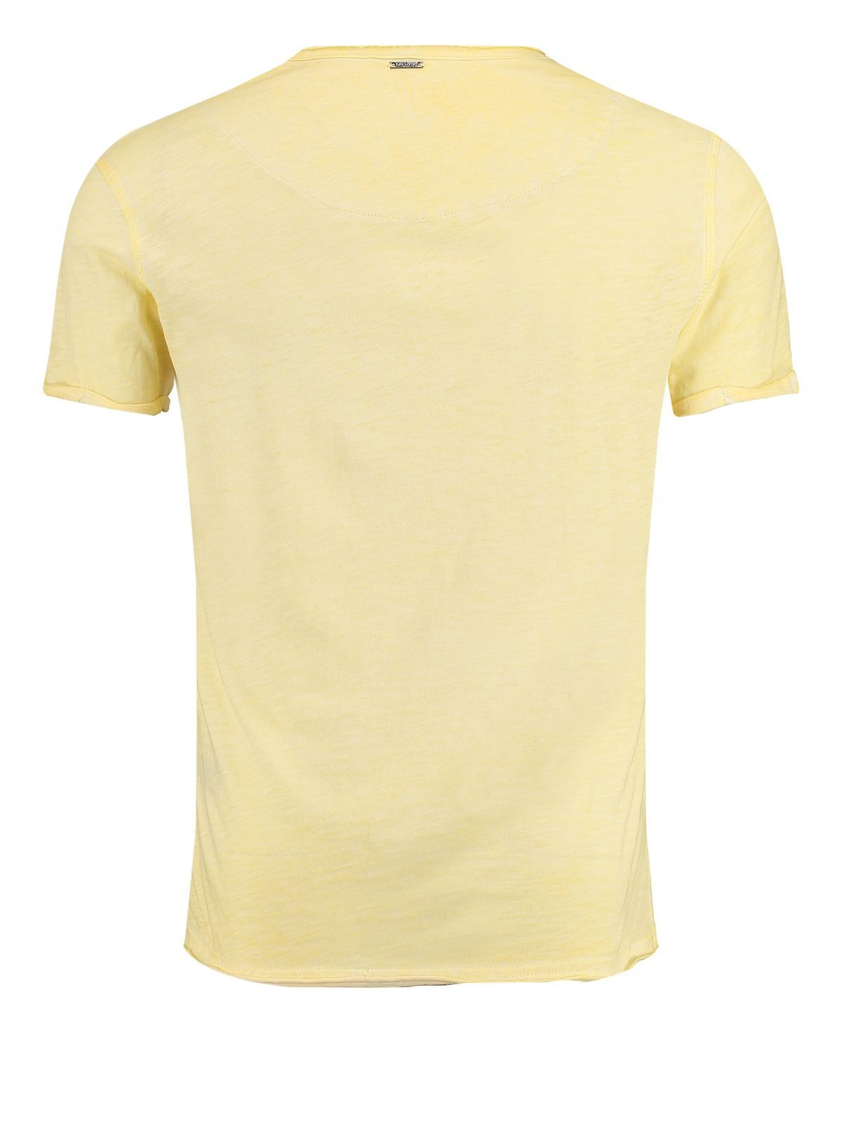 Key Largo T-Shirt Soda vintage Look uni Basic T00619 V-Ausschnitt unifarben günstig online kaufen