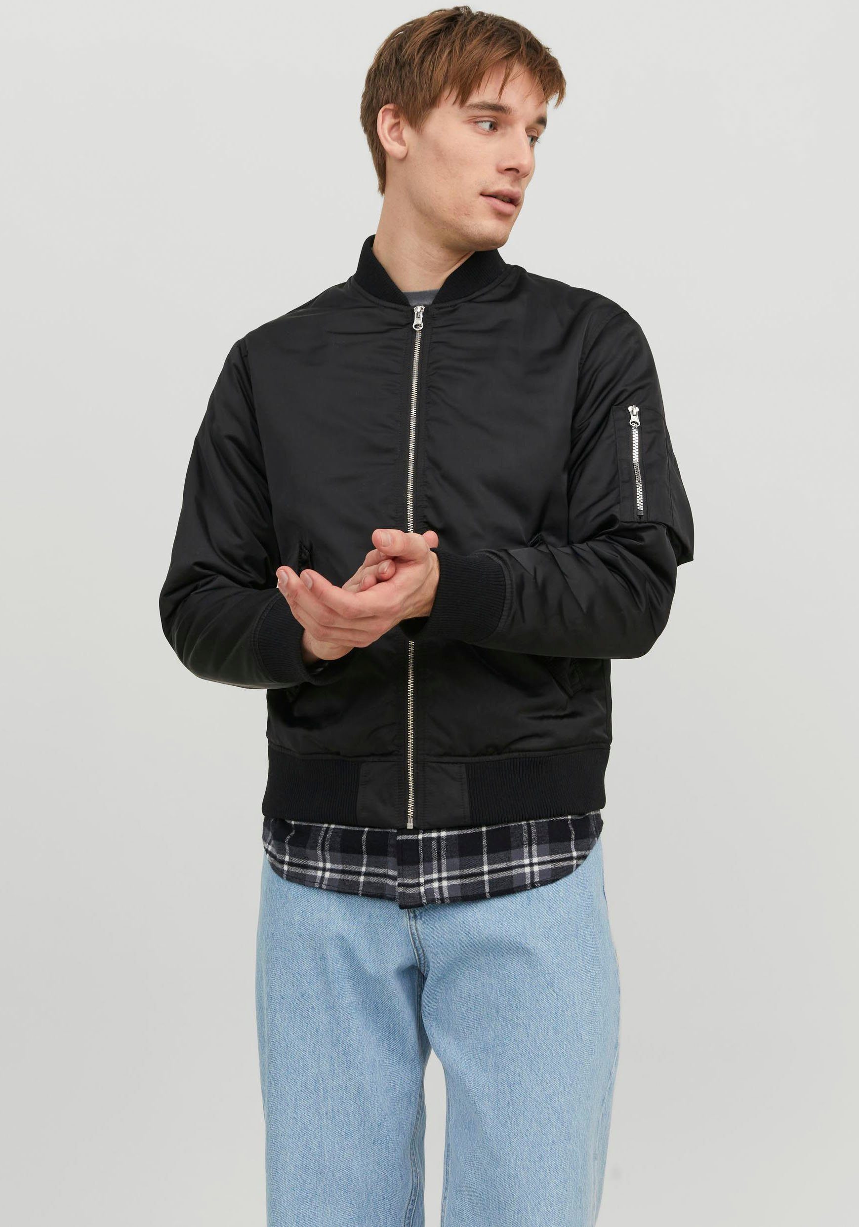 Jack & Jones Bomberjacke JJEOCEAN Black SN BOMBER