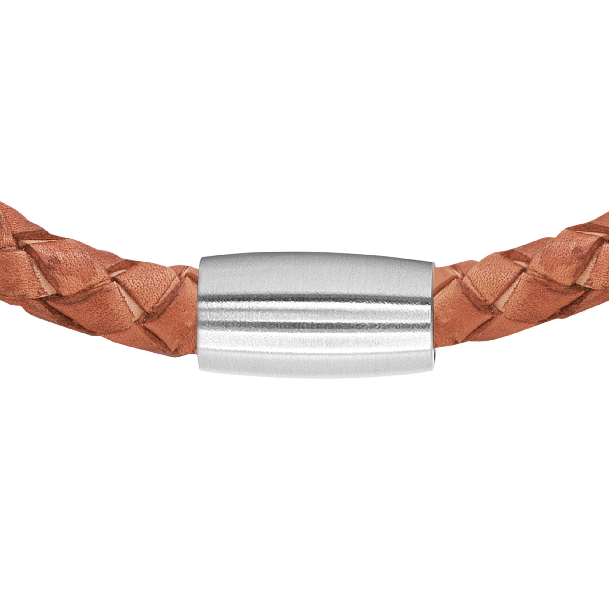 Männerarmband, cognac Lederarmband Heideman Echtlederarmband, (Armband, Männerlederarmband Armband Geschenkverpackung), Jaron inkl.