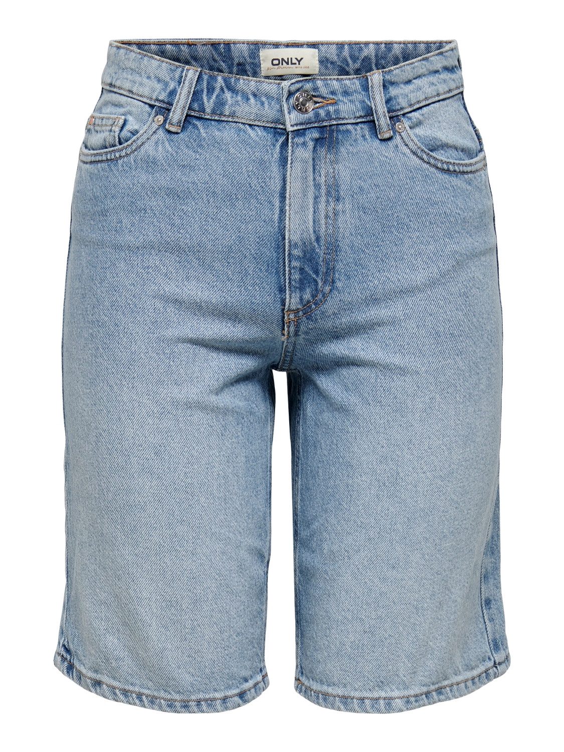 Jeansshorts Denim-Baumwolle, Reißverschluss, fünf Taschen