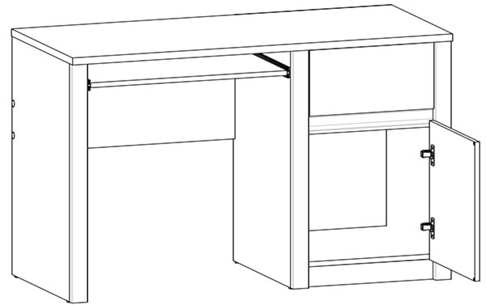 Feldmann-Wohnen Schreibtisch Montana, 120x53cm Trüffel Eiche