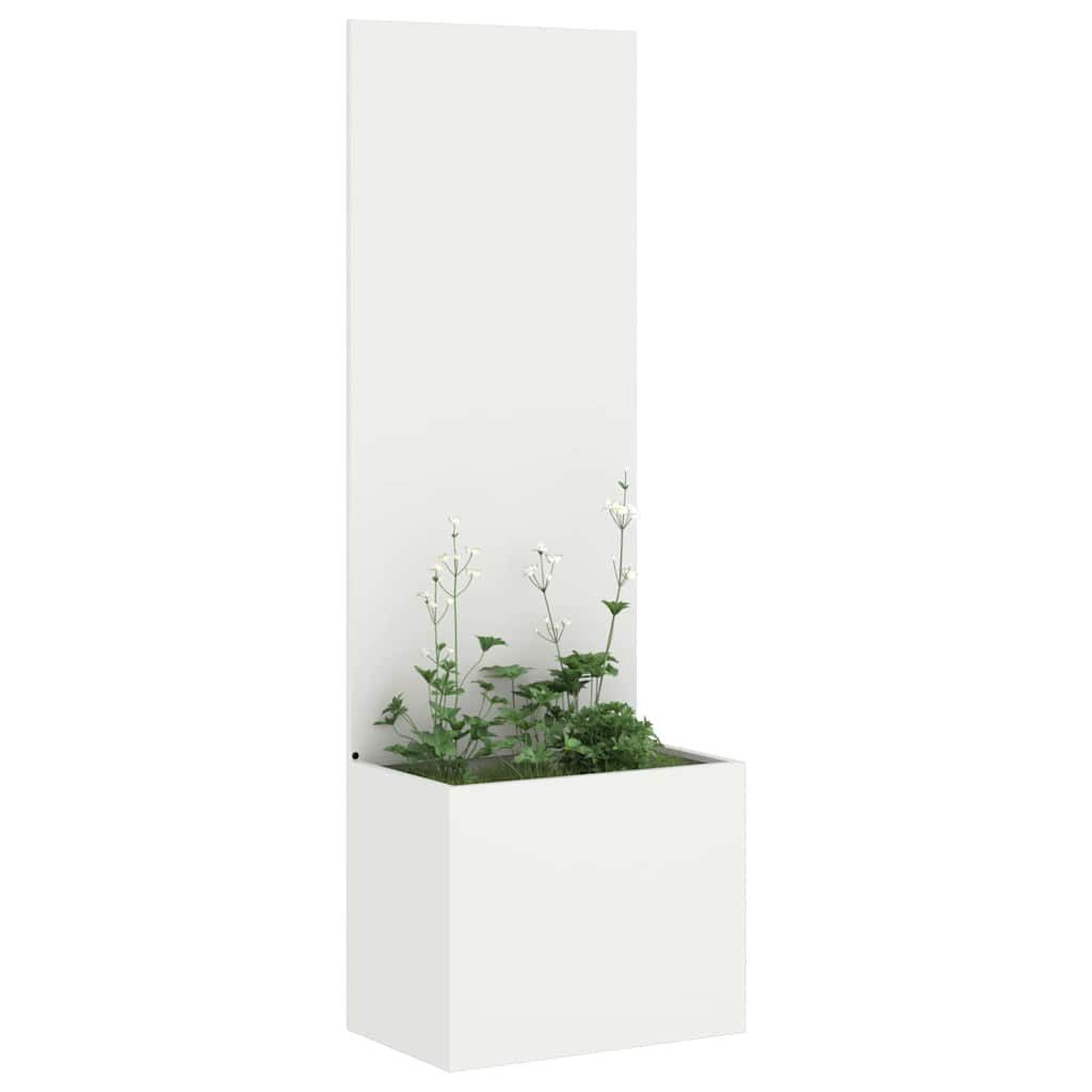 vidaXL Wandbild Garten Sichtschutz-Leinwand Weiß 50 günstig online kaufen