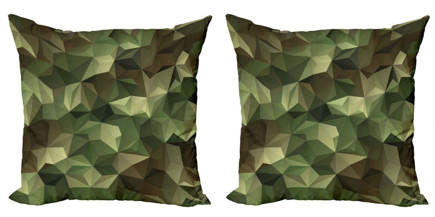Kissenbezüge Modern Accent Doppelseitiger Digitaldruck, Abakuhaus (2 Stück), Geometrisch Winkel Polygon Entwurf