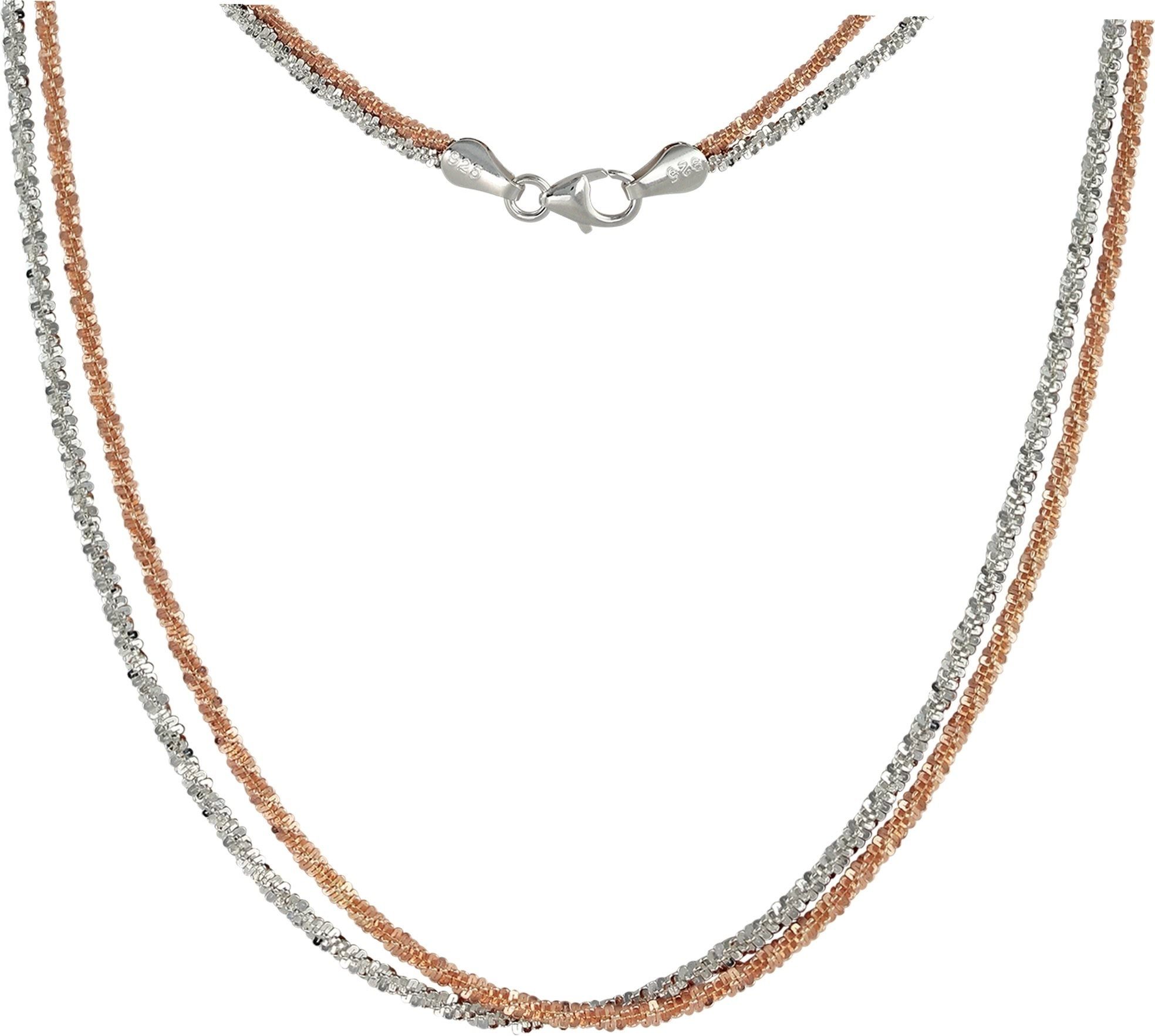 Farb 45cm, 333), 925 Sterling SilberDream ca. rose Collier Silber, SilberDream vergoldet (Roségold silber Collier Colliers Schmuck,