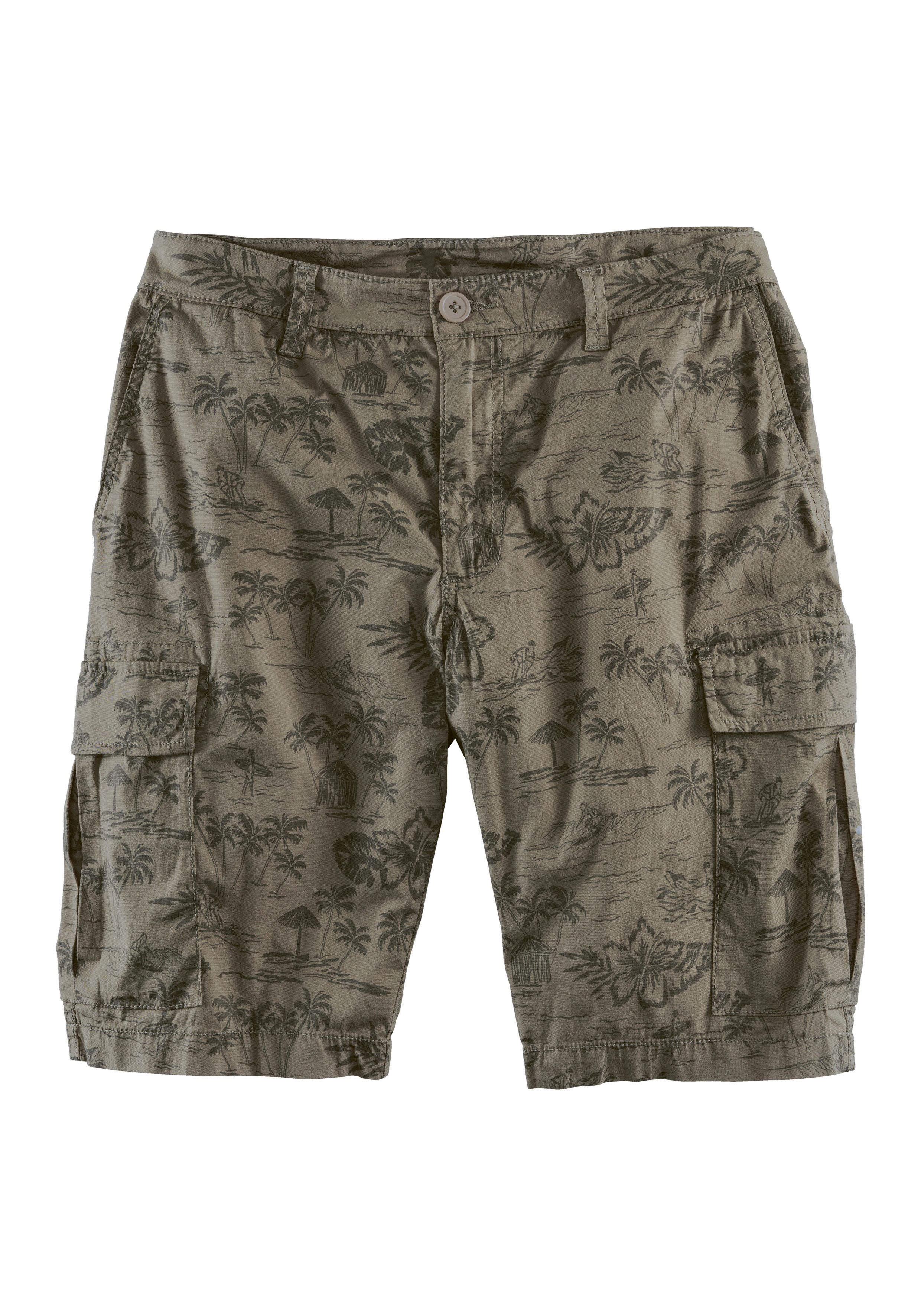 John Devin Cargoshorts kurze Hose aus elastischer Baumwolle, modisch bedruckt