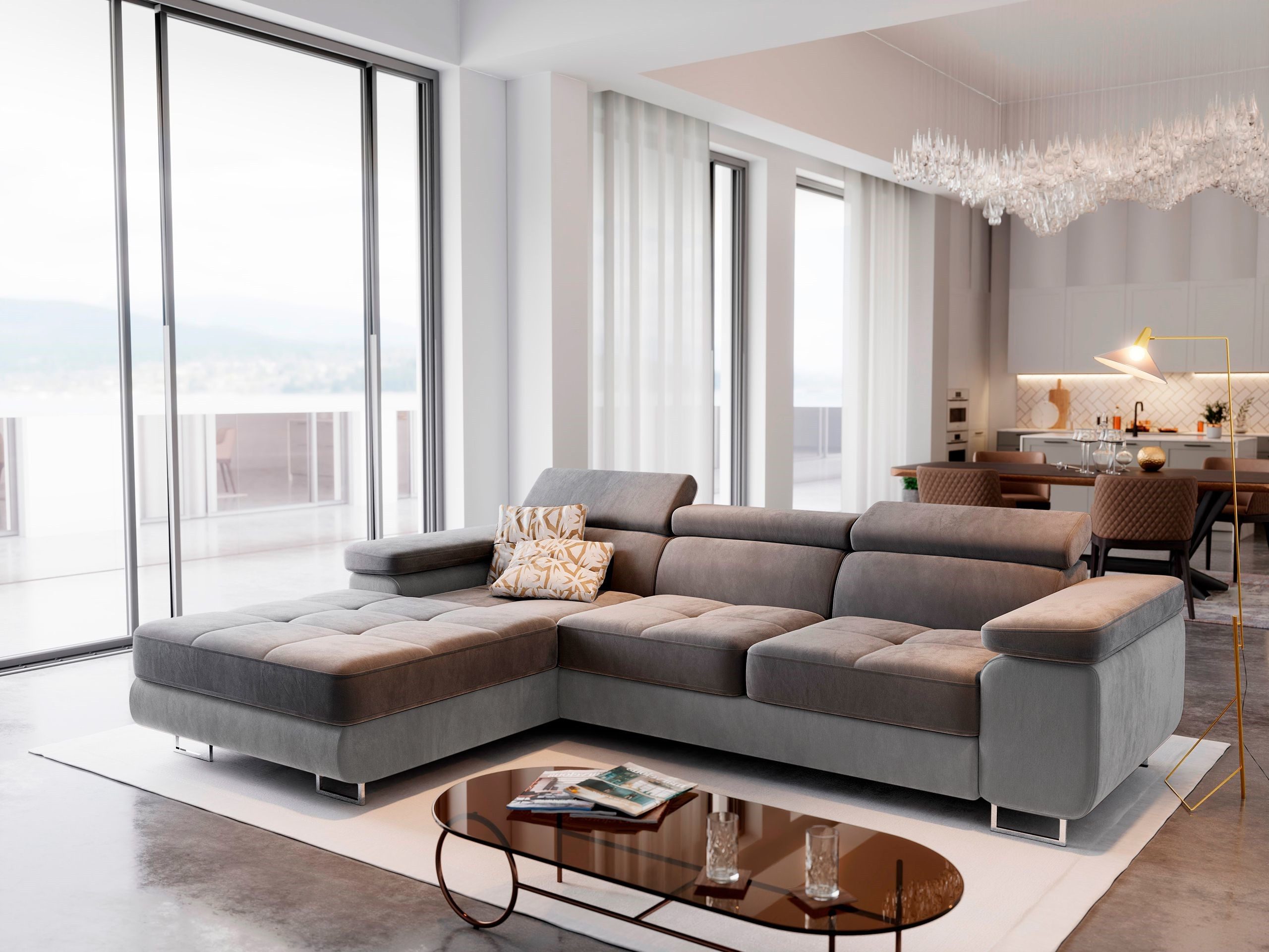 Masseno Ecksofa ELMA mit Schlaffunktion L-Form, günstig online kaufen