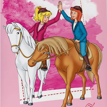 Kinderbettwäsche Bibi und Tina Lieblingspferd Bettwäsche Biber / Flanell, BERONAGE, 100% Baumwolle, 2 teilig, 135x200 + 80x80 cm