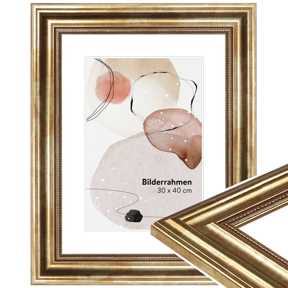WANDStyle Bilderrahmen H550, Gold, aus Massivholz günstig online kaufen