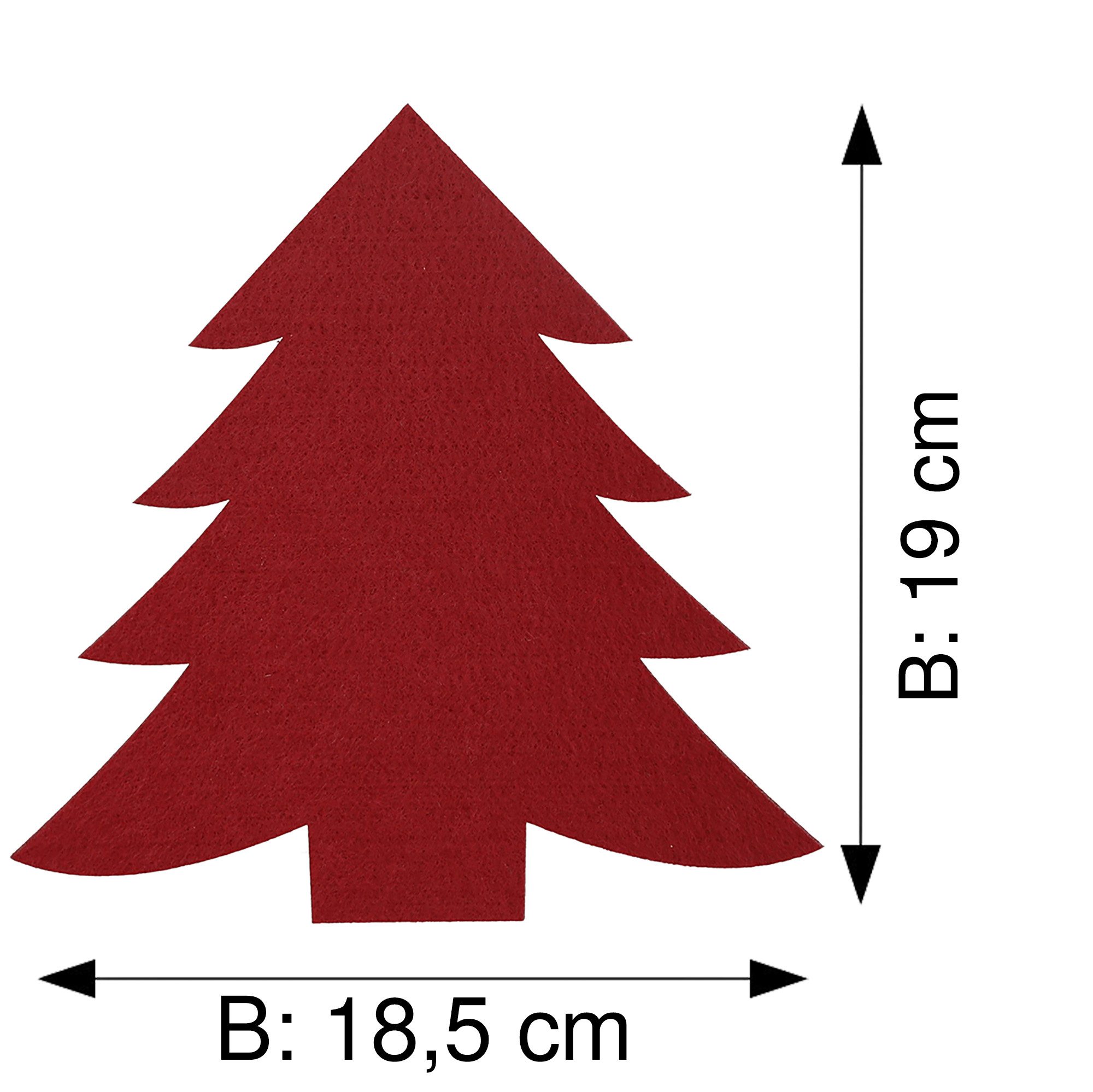 Annastore Platzset 12 x Filzdeko Tannenbaum Weihnachtsdeko Filzuntersetzer, günstig online kaufen