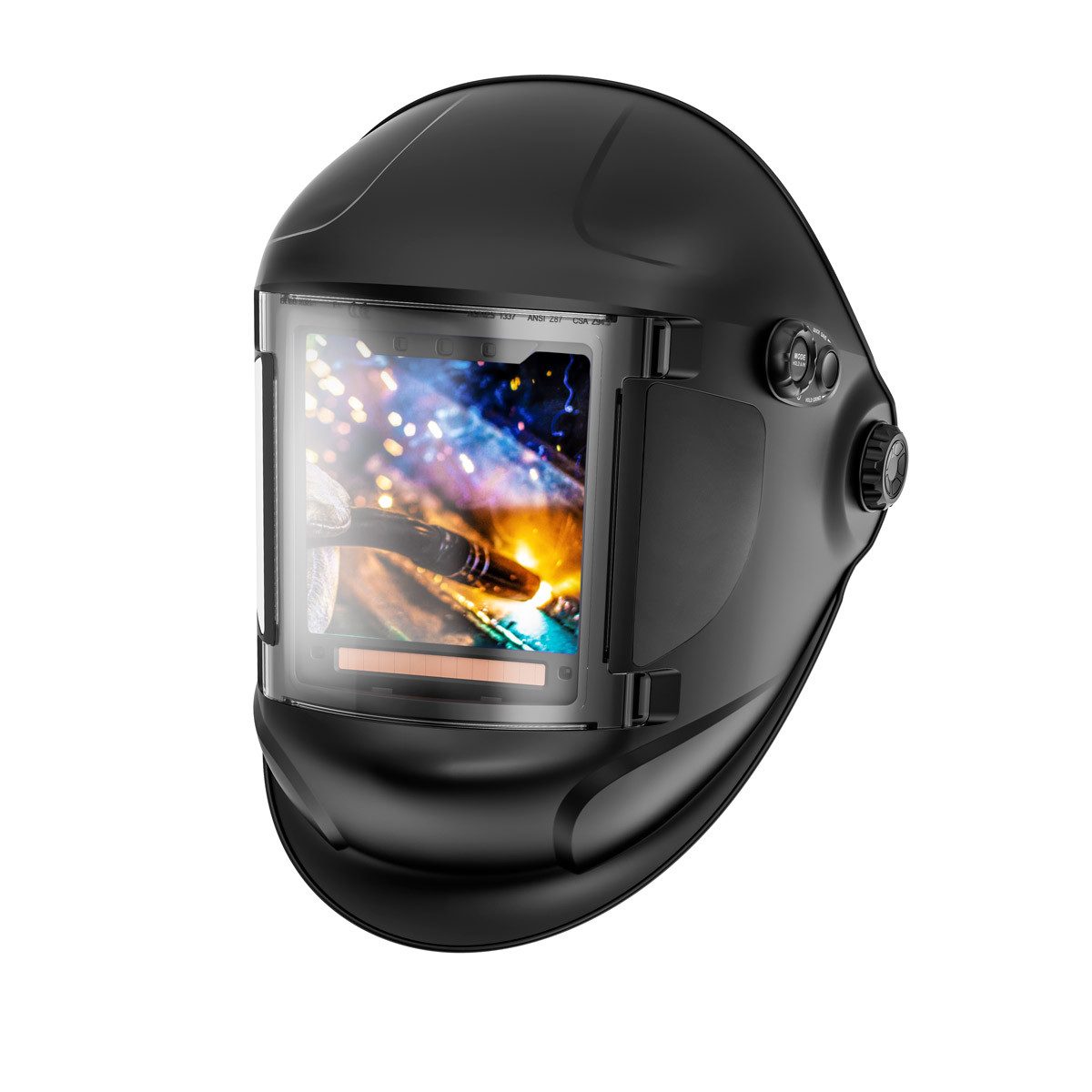 STAHLWERK Schweißhelm Automatik-Schweißhelm TITAN 3-in-1 Schweißerhelm (Set, 1-tlg., Set), True-Colour-Echtfarbwiedergabe