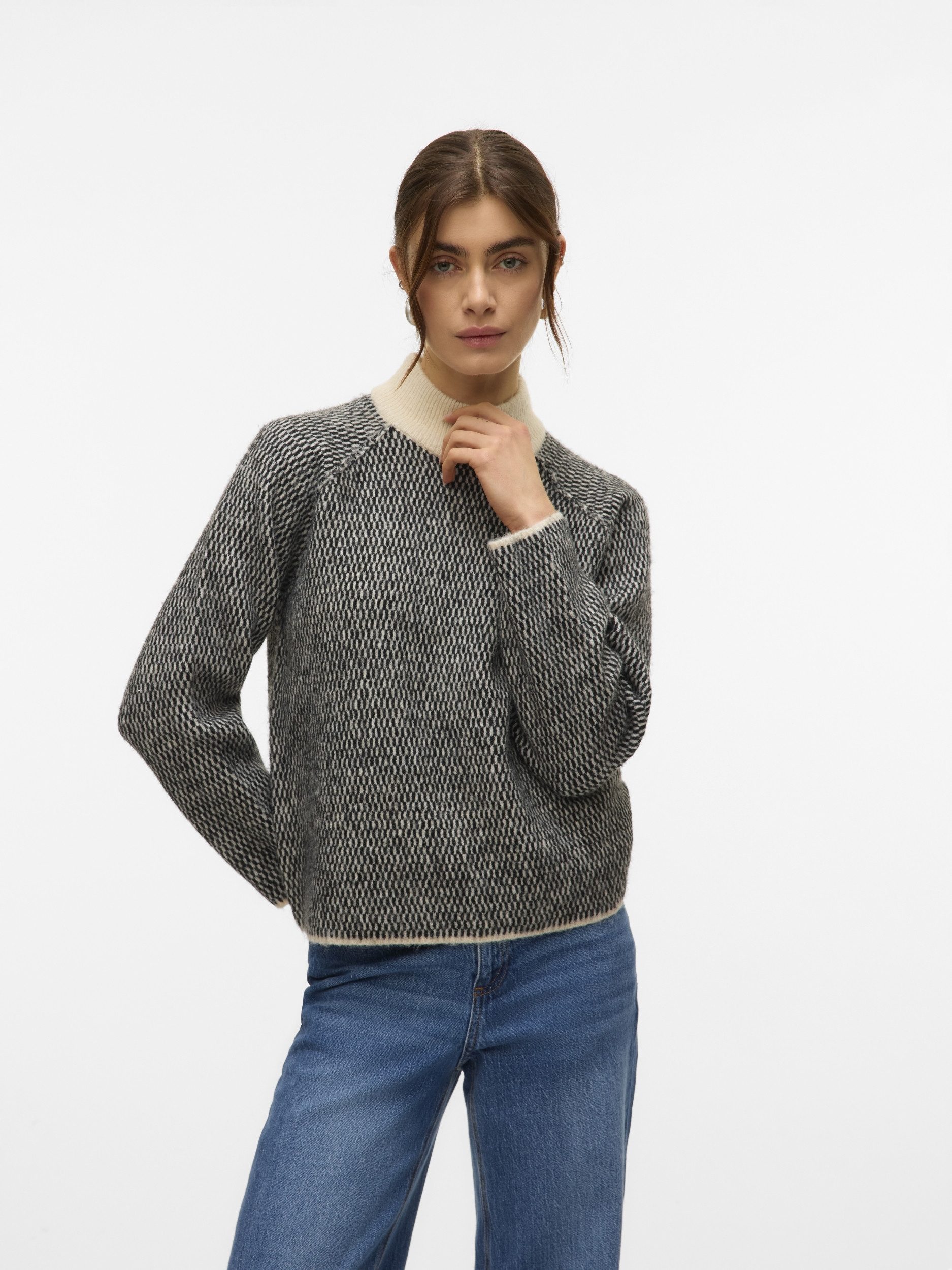 Vero Moda Strickpullover VMFELIZE LS HIGH NECK PULLOVER BOO