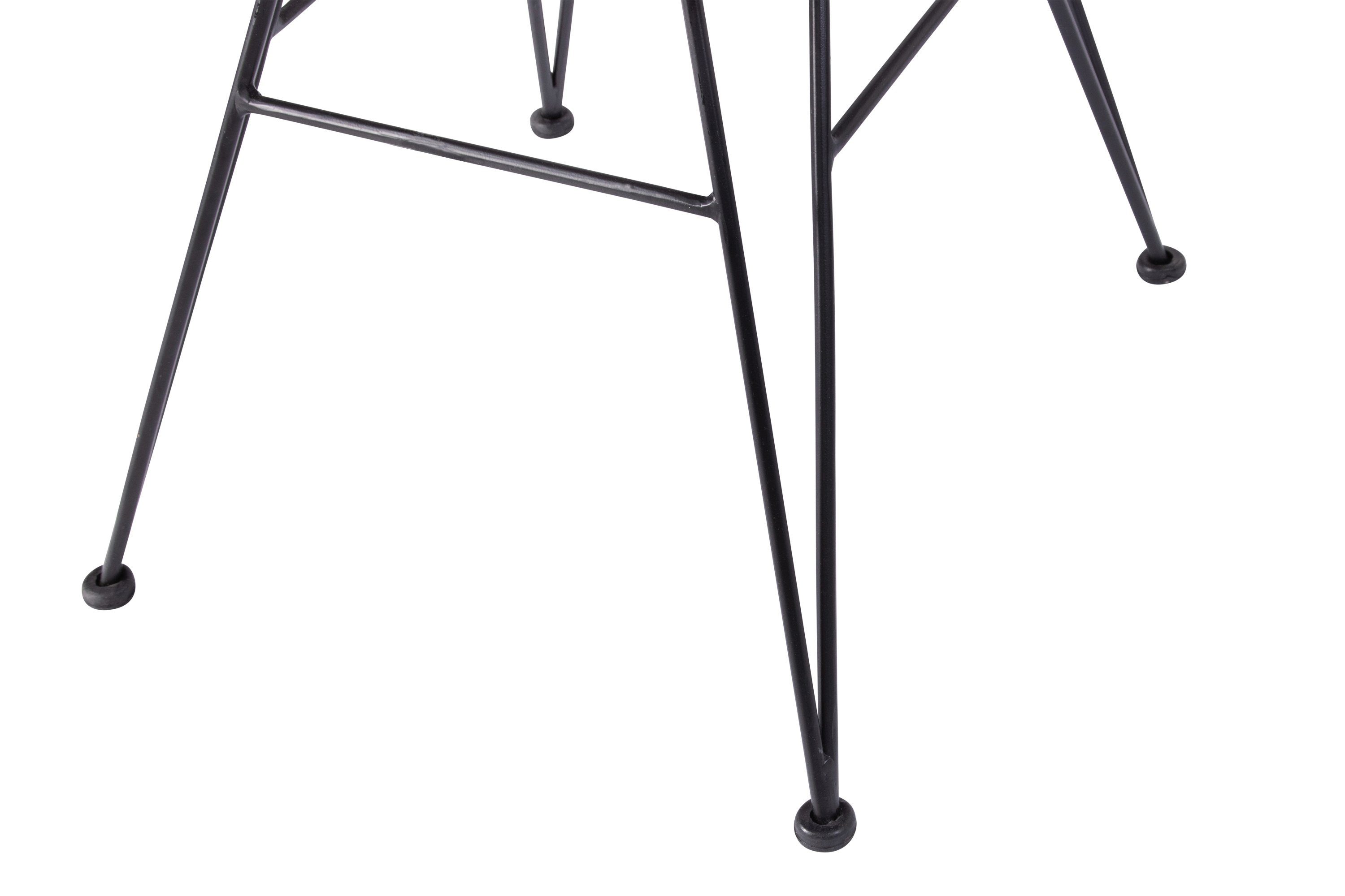 40cm schwarz Sitzhöhe Rattanstuhl Boho-Chic, Esszimmerstuhl bequemen Nairobi, Junado® mit Sitzkissen,